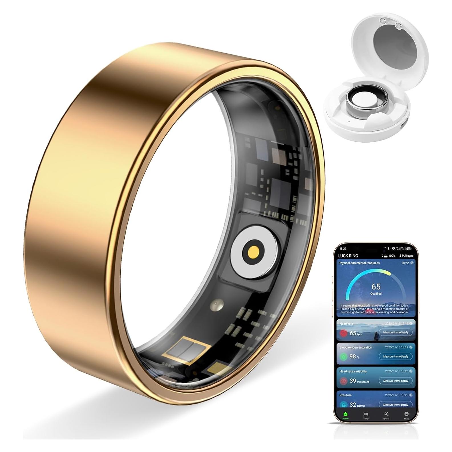 Anillo Inteligente Koepovk Talla 11 Oro Monitor de Salud