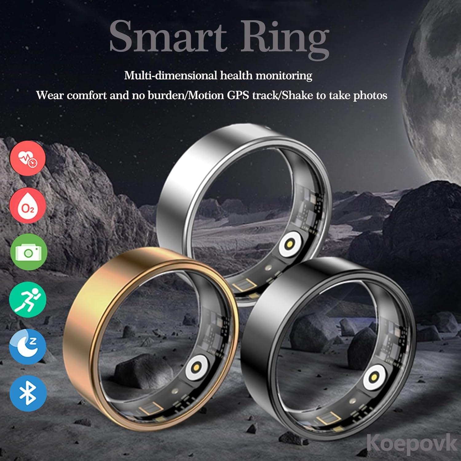 Anillo Inteligente Koepovk Talla 11 Oro Monitor de Salud