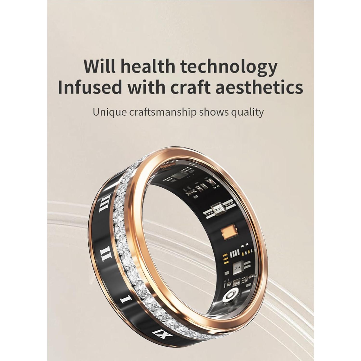 Anillo Inteligente Horawaii Dorado #9 con Monitoreo de Salud