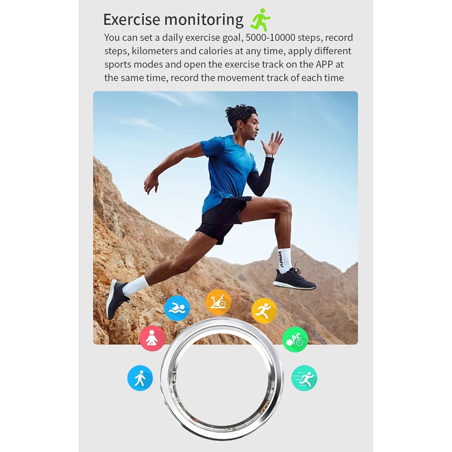 Anillo Inteligente Horawaii Dorado #9 con Monitoreo de Salud