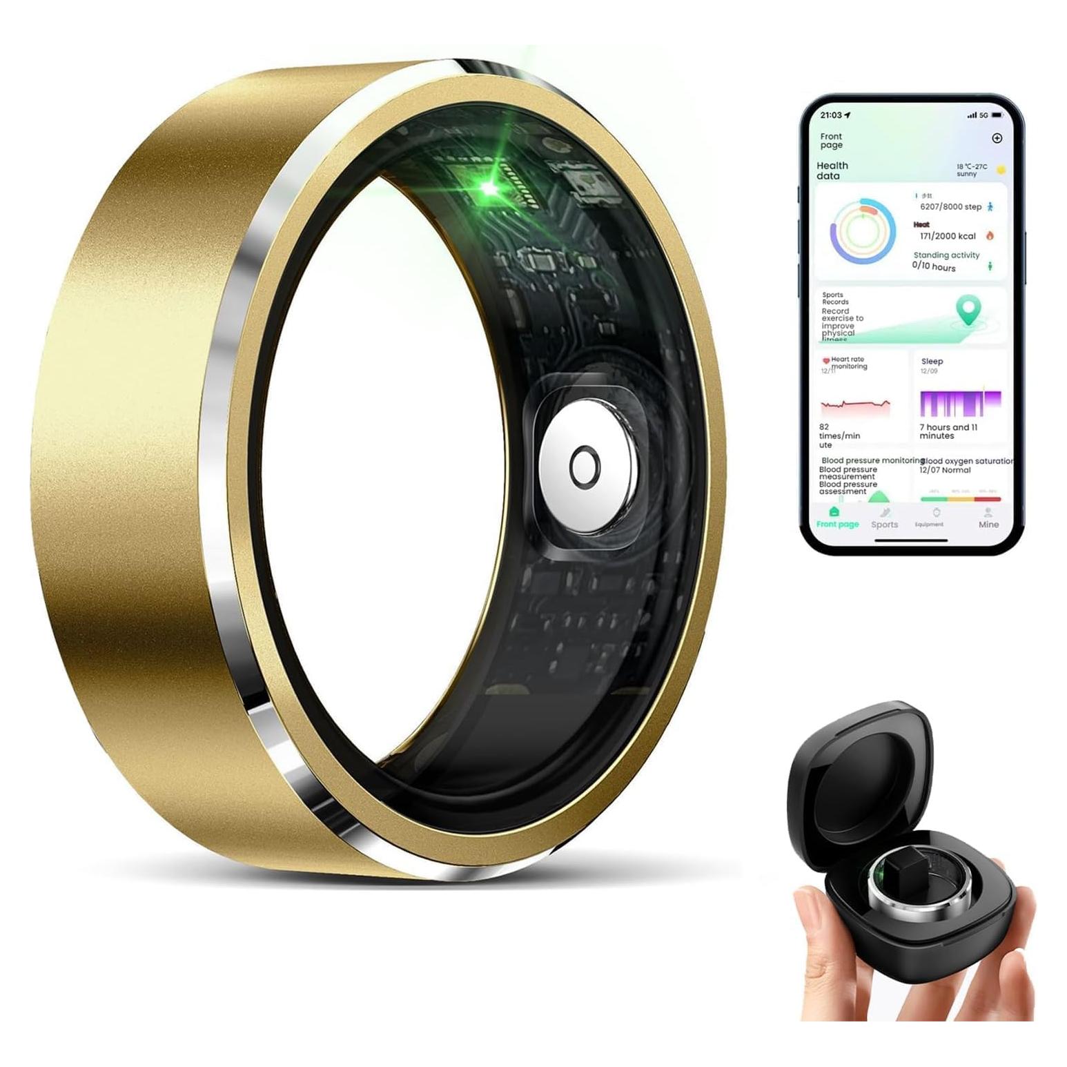 Anillo Inteligente Qjijolz R5 para Monitoreo de Salud IP68