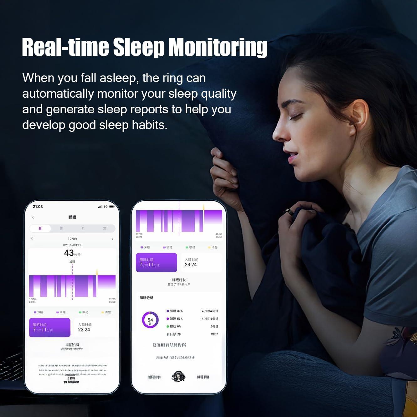 Anillo Inteligente Qjijolz R5 para Monitoreo de Salud IP68