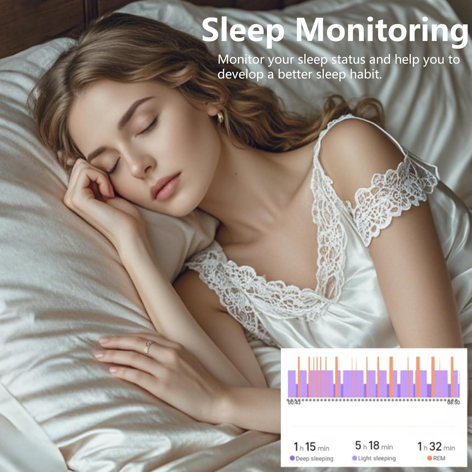 Anillo Inteligente HPLSZCN Oro Rosa 13# Monitoreo Salud IP68