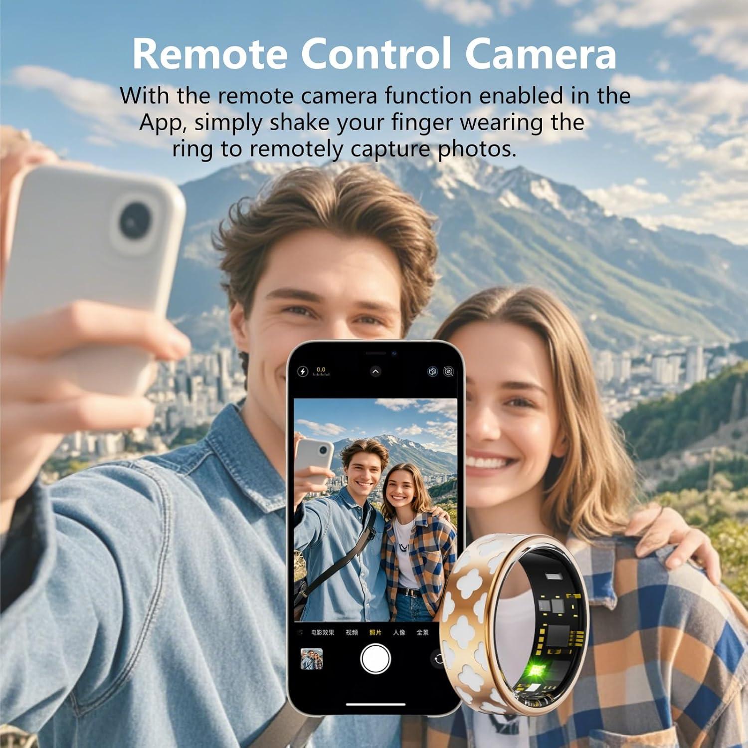 Anillo Inteligente HPLSZCN Oro Rosa 13# Monitoreo Salud IP68