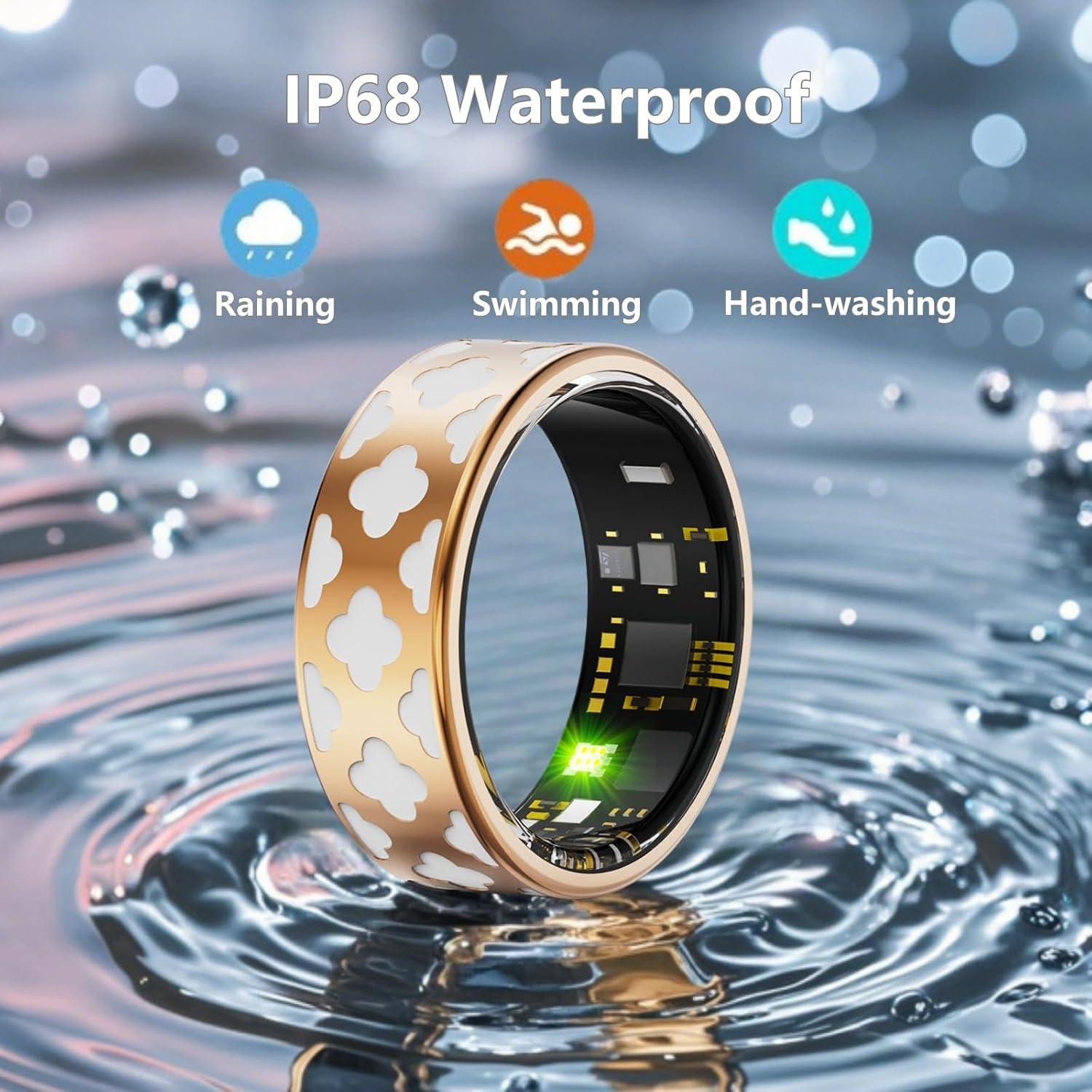 Anillo Inteligente HPLSZCN Oro Rosa 13# Monitoreo Salud IP68