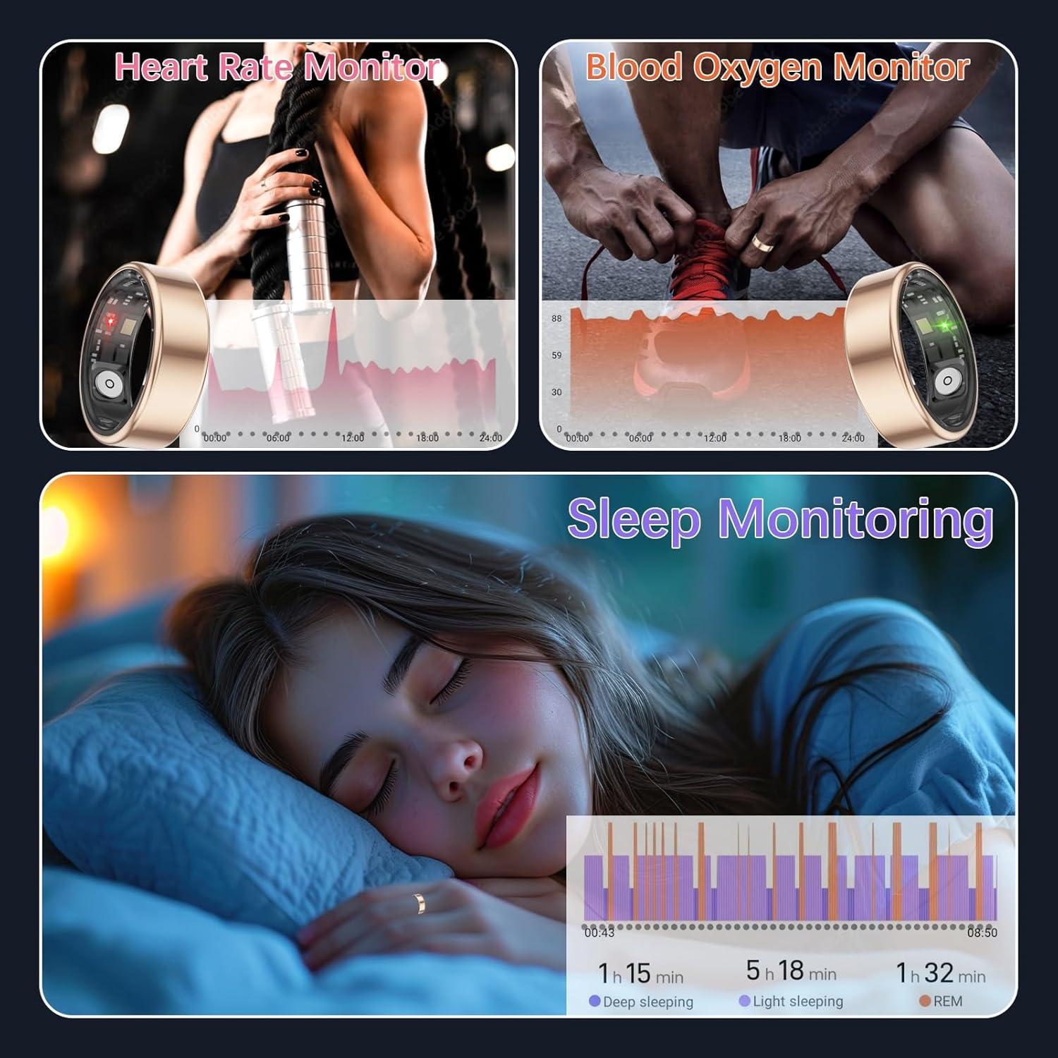 Anillo Inteligente Duobuy para Salud - Monitoreo Cardíaco y Sueño