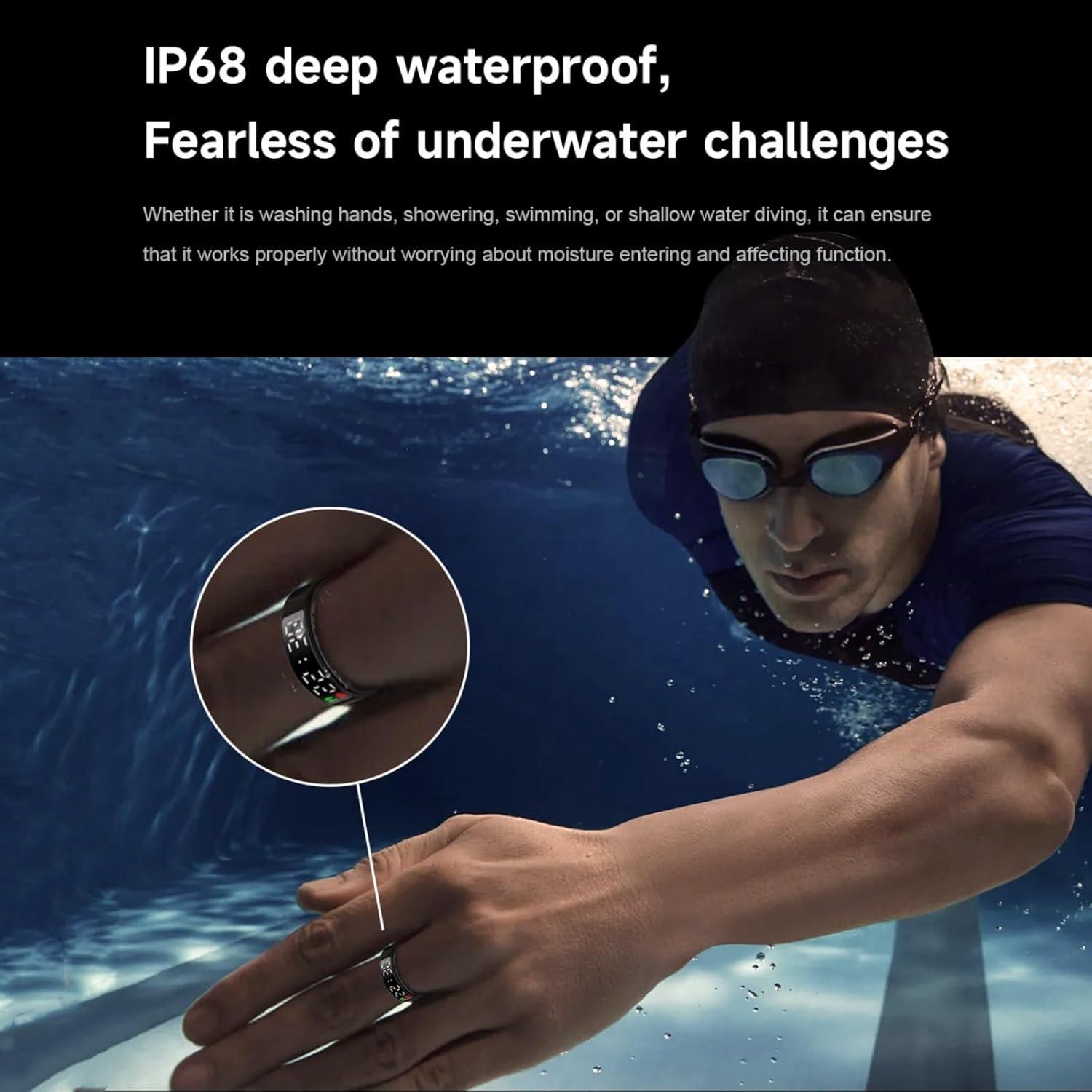 Anillo Inteligente de Fitness y Sueño LED Negro #9 - Monitoreo Salud