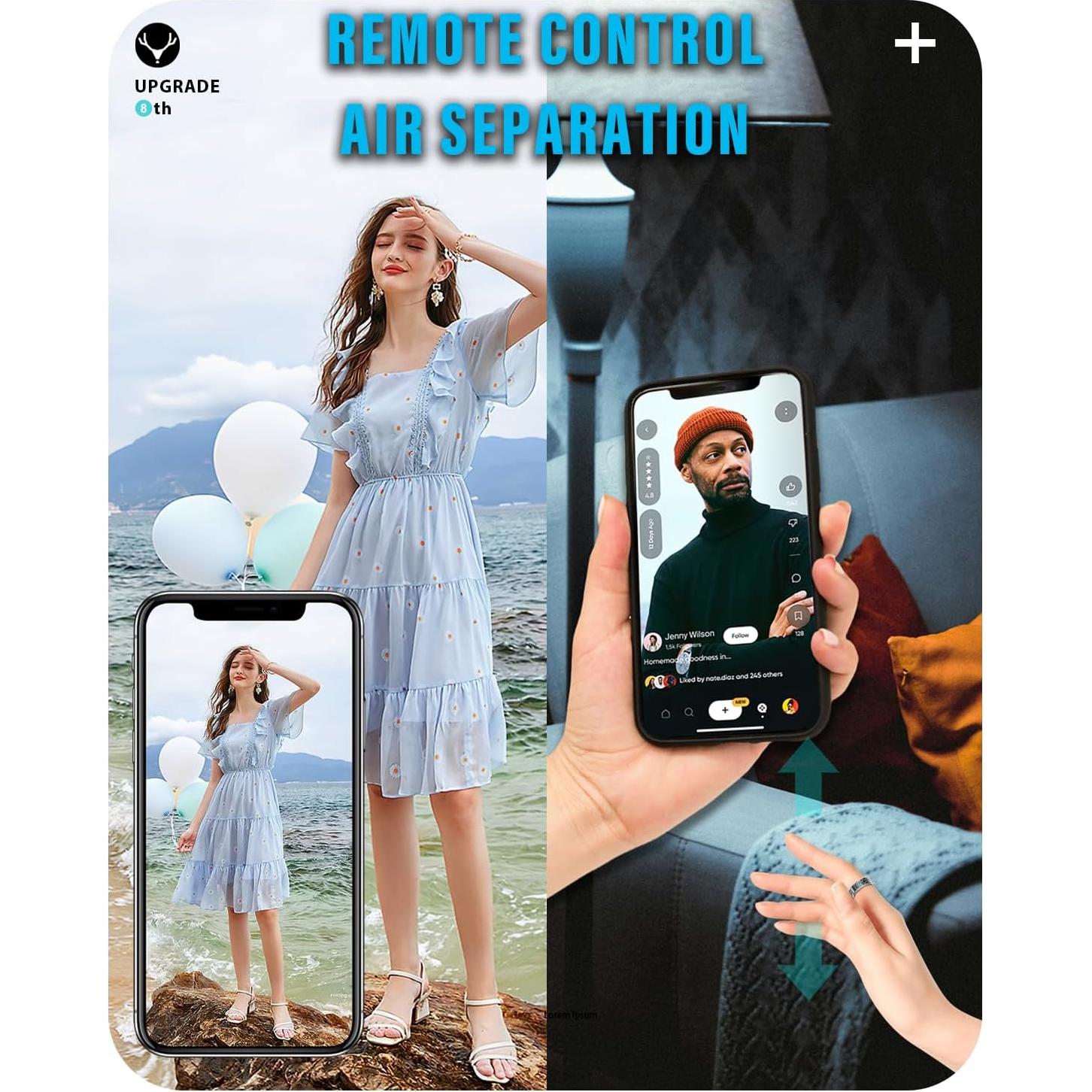 Anillo Inteligente DEERLET 8ª Gen Salud y Fitness - Pantalla LED