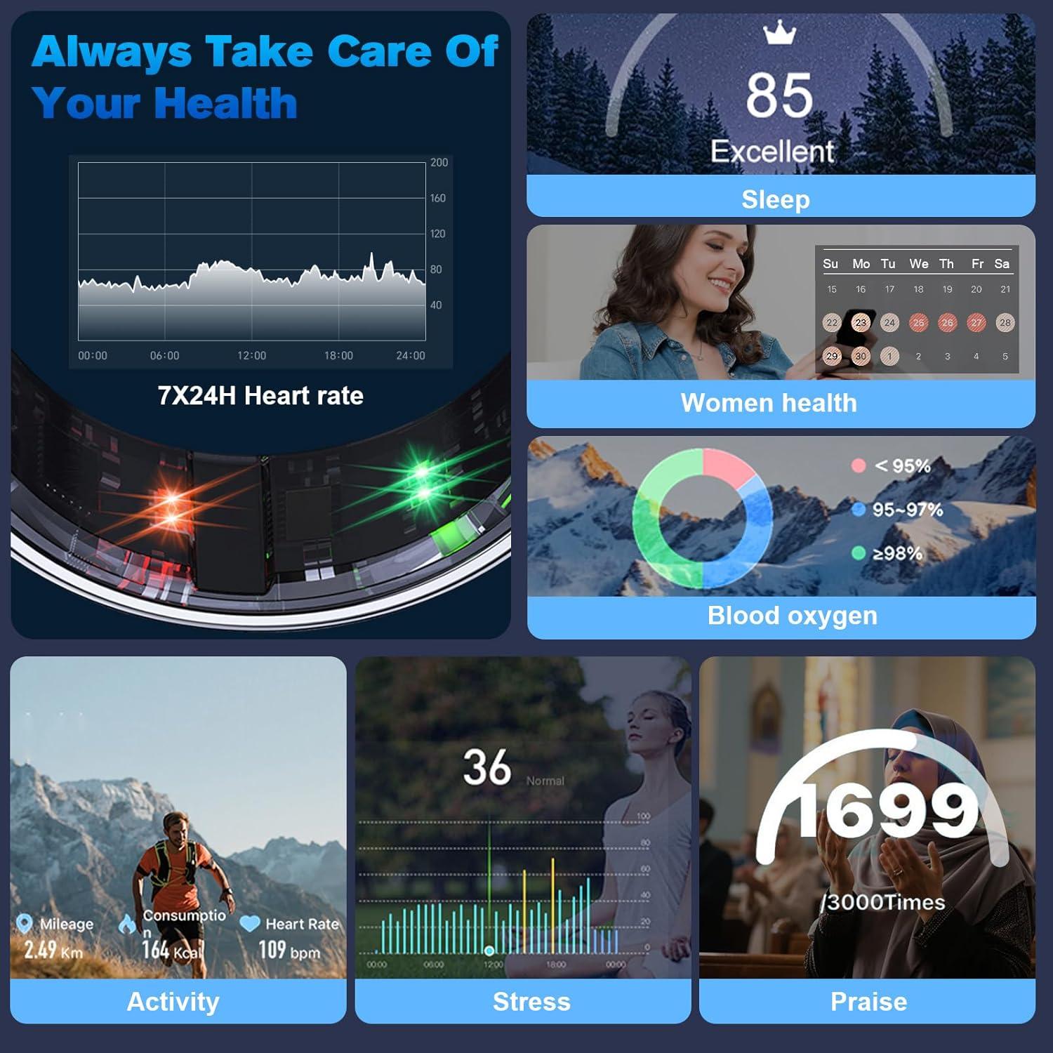 Anillo Inteligente MagLoop 10 Negro - Monitoreo Salud y Sueño