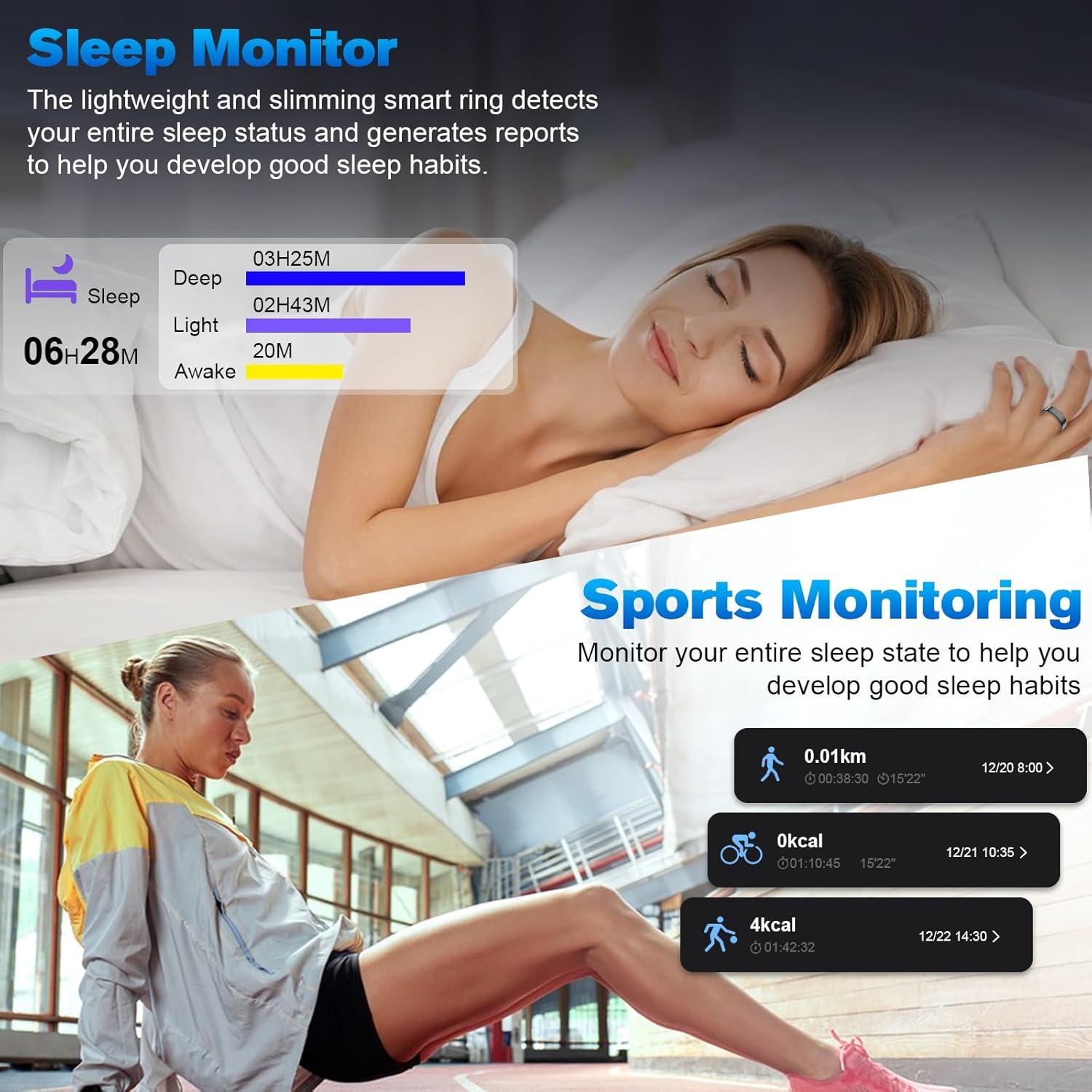 Anillo Inteligente MagLoop 10 Negro - Monitoreo Salud y Sueño