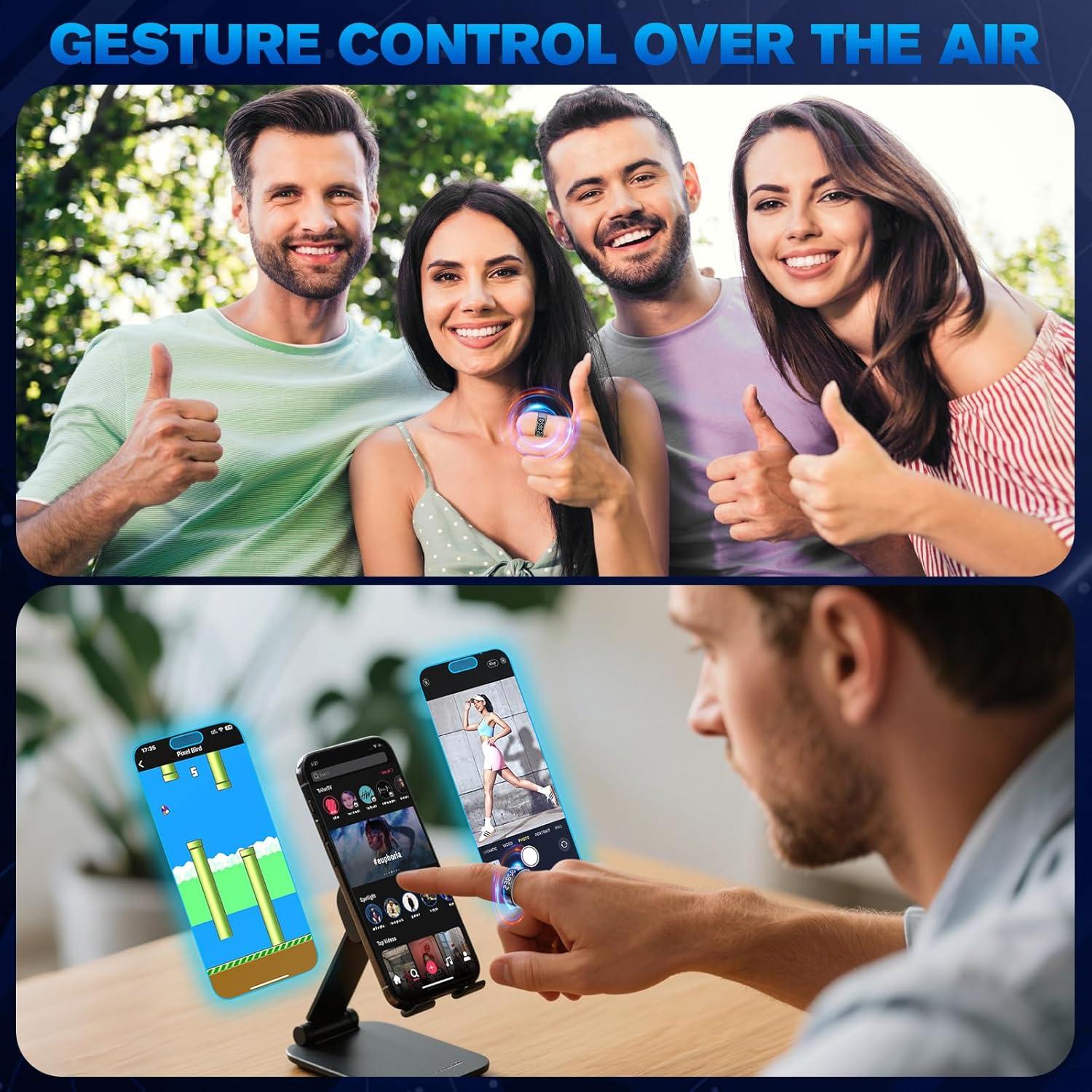 Anillo Inteligente MagLoop 10 Negro - Monitoreo Salud y Sueño