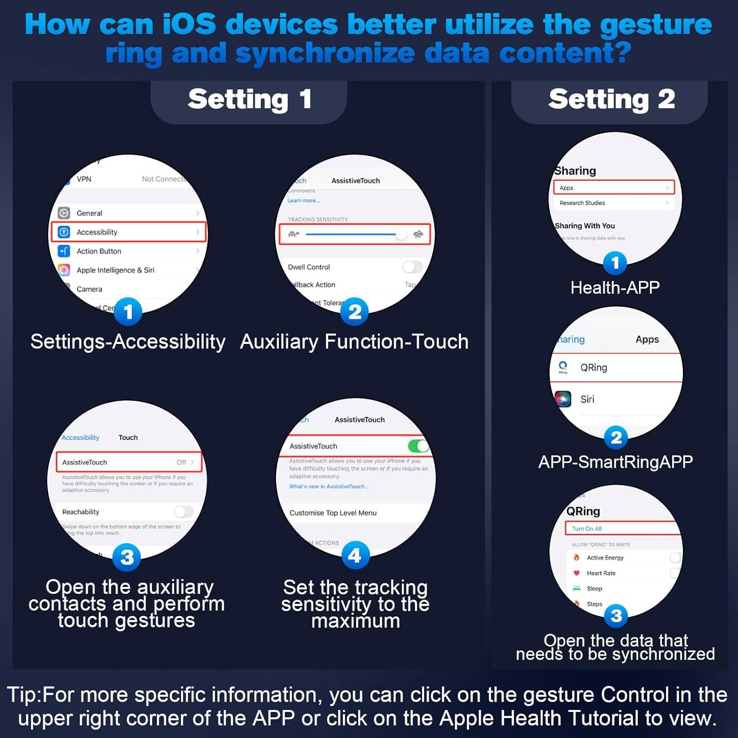 Anillo Inteligente MagLoop 10 Negro - Monitoreo Salud y Sueño