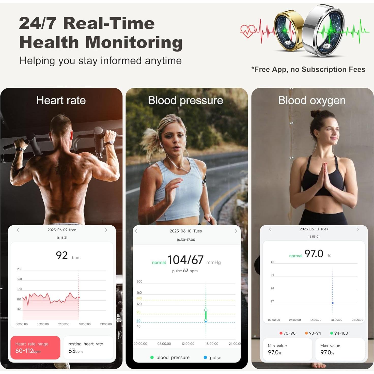 Anillo Inteligente de Salud Hunan - Monitoreo Sueño y Fitness