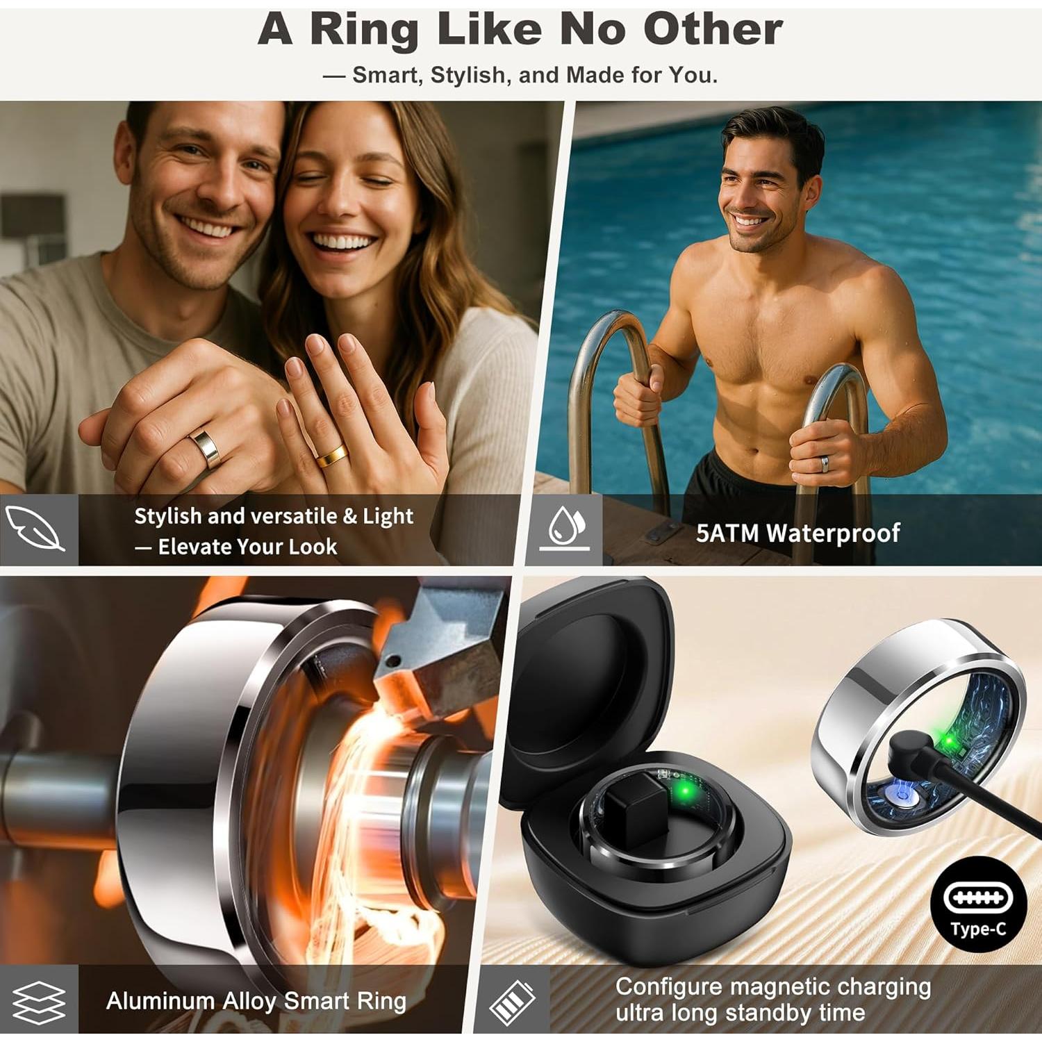 Anillo Inteligente de Salud Hunan - Monitoreo Sueño y Fitness