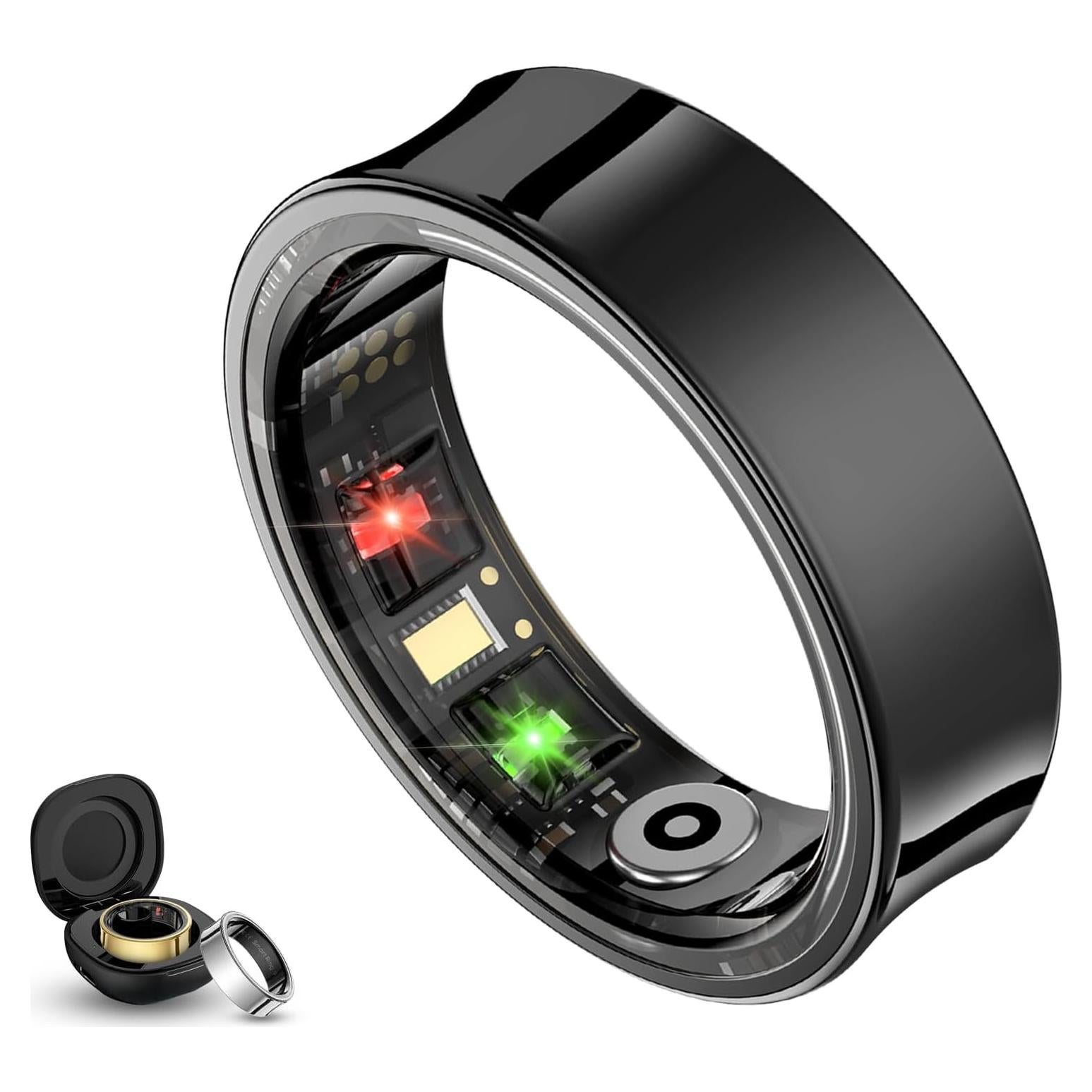 Anillo Inteligente WNRTSA Monitor de Salud Negro 8