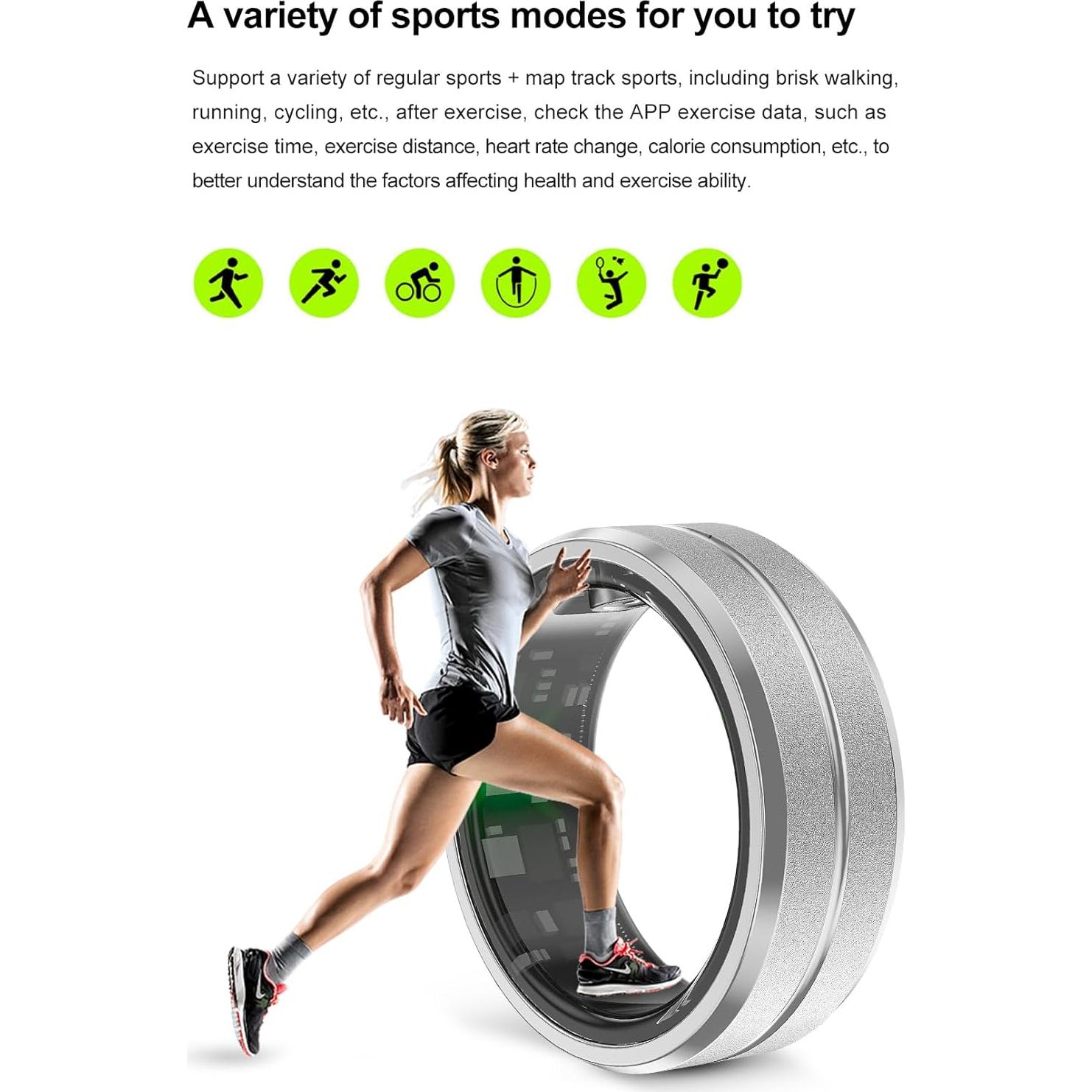 Anillo Inteligente WIWISTON Fitness Oro-10, Monitor Cardíaco y Sueño