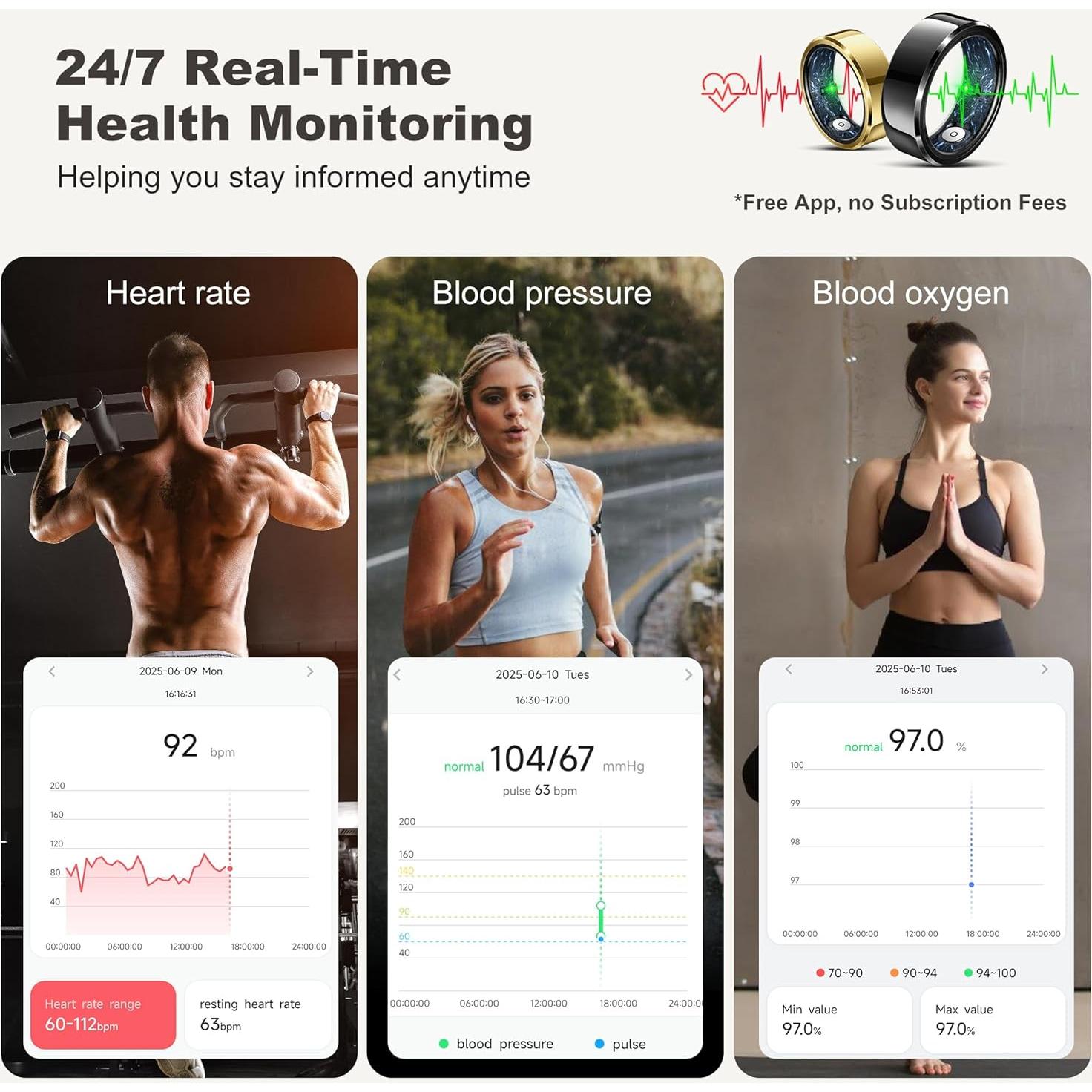 Anillo Inteligente de Salud Hunan - Monitoreo Fitness y Sueño