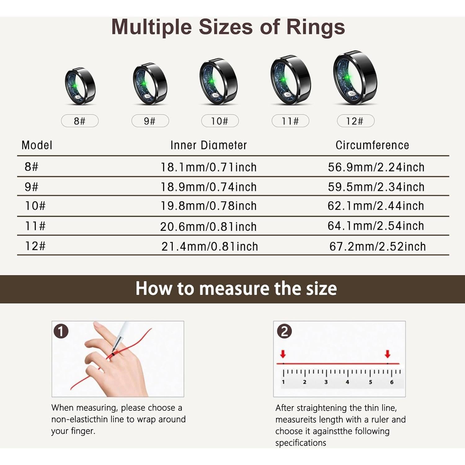 Anillo Inteligente de Salud Hunan - Monitoreo Fitness y Sueño
