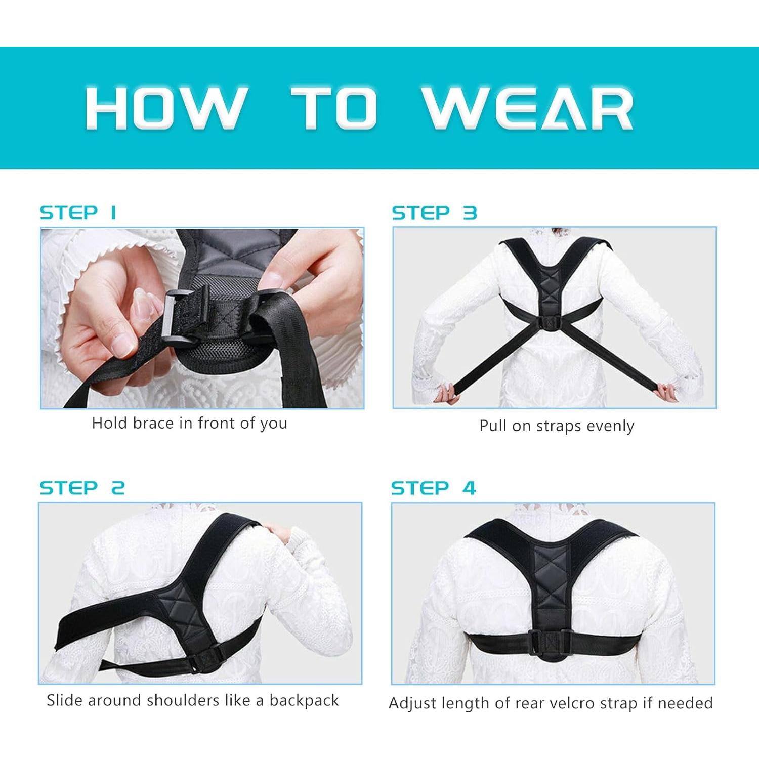 Corrector de Postura ACCUBIO Unisex Ajustable para Espalda