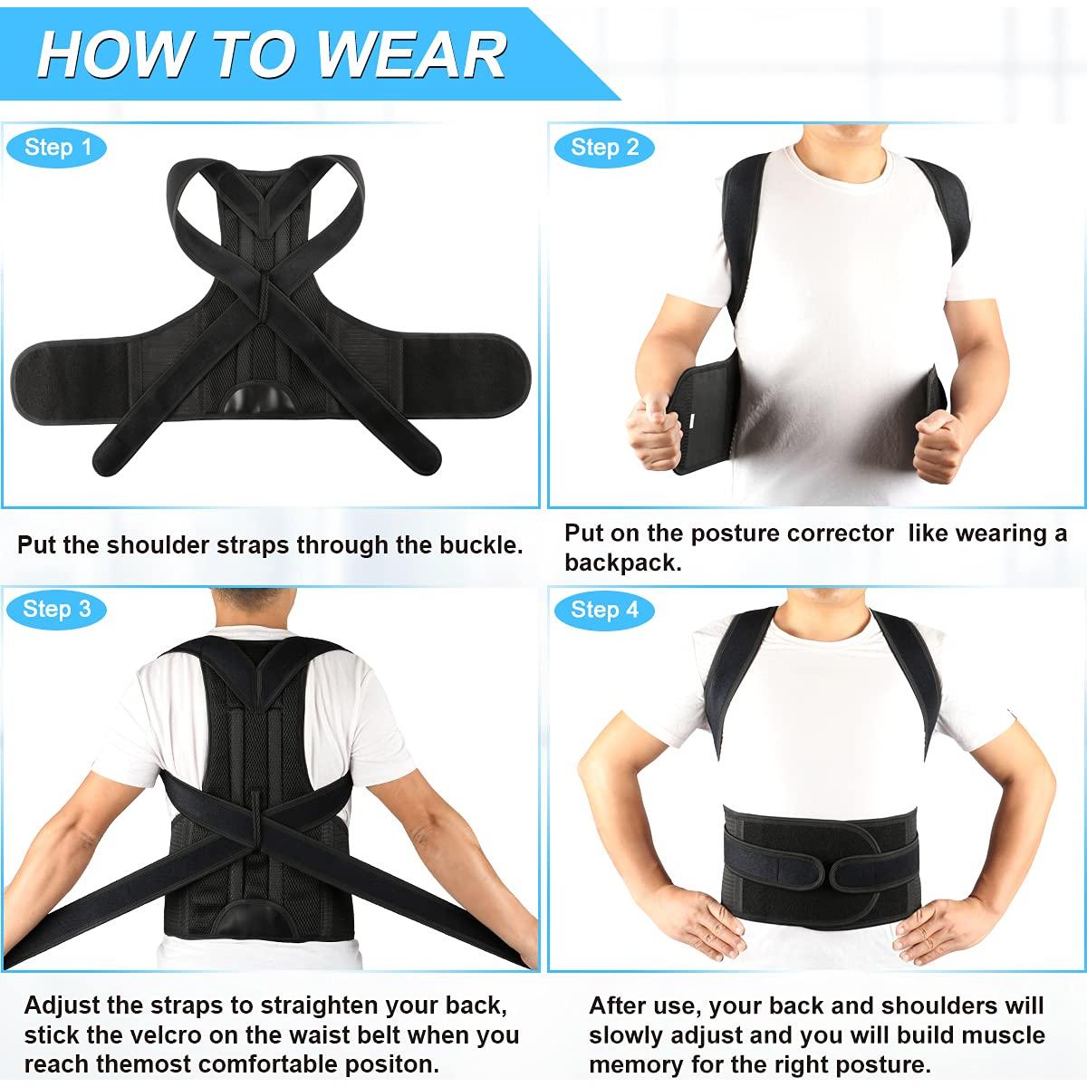 Corrector de Postura PAZAPO Faja de Espalda Grande 84-94 cm