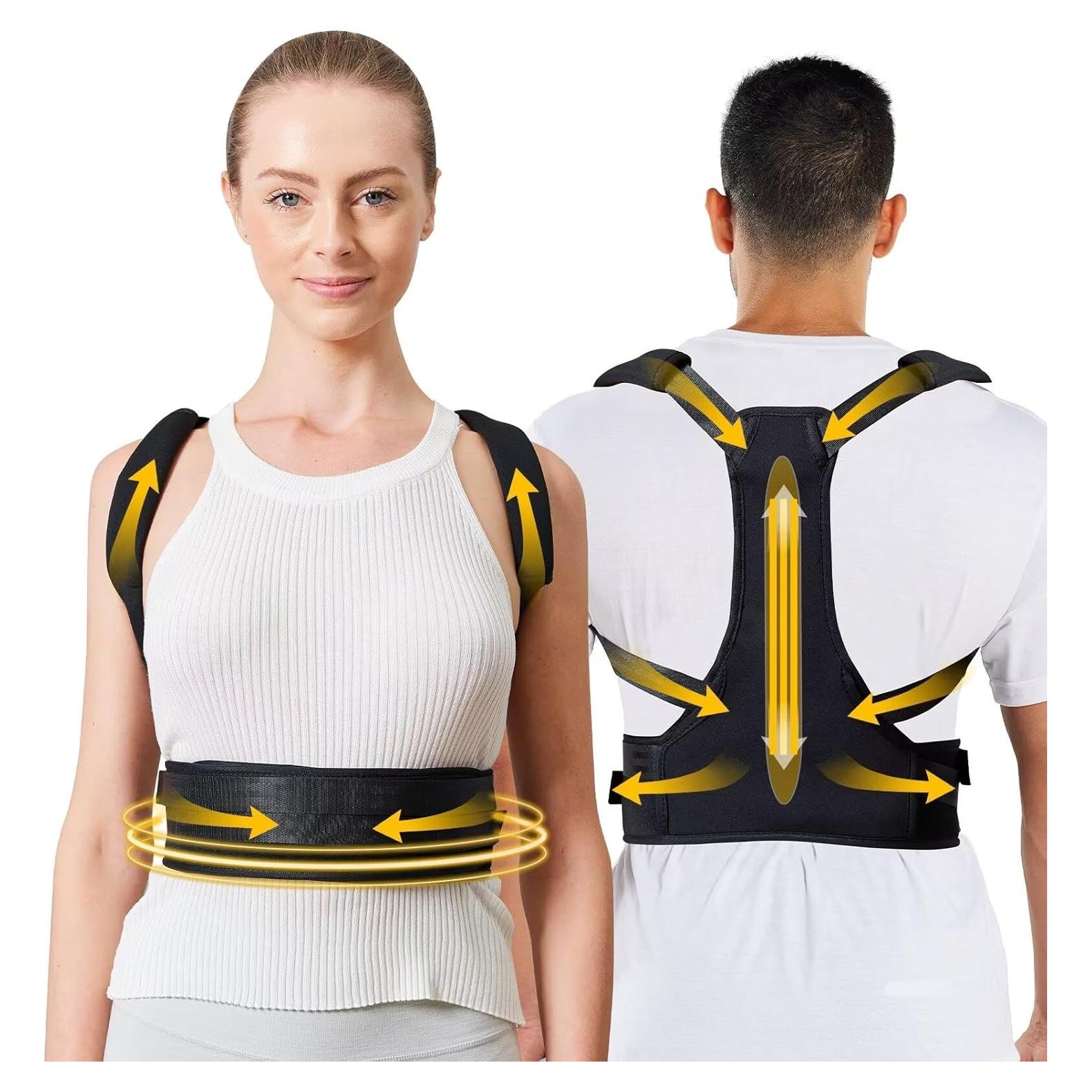 Corrector de Postura HEZKUGU Ajustable para Alivio de Espalda