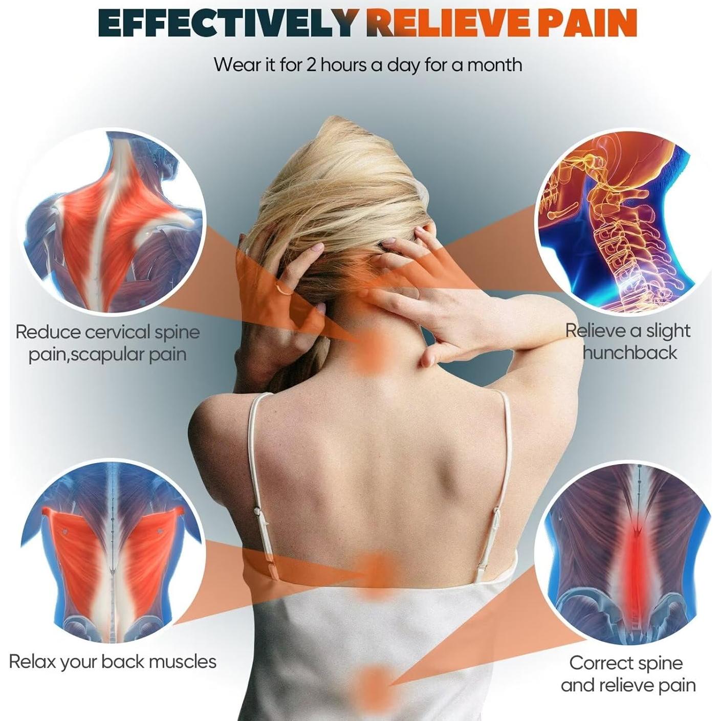 Corrector de Postura HEZKUGU Ajustable para Alivio de Espalda