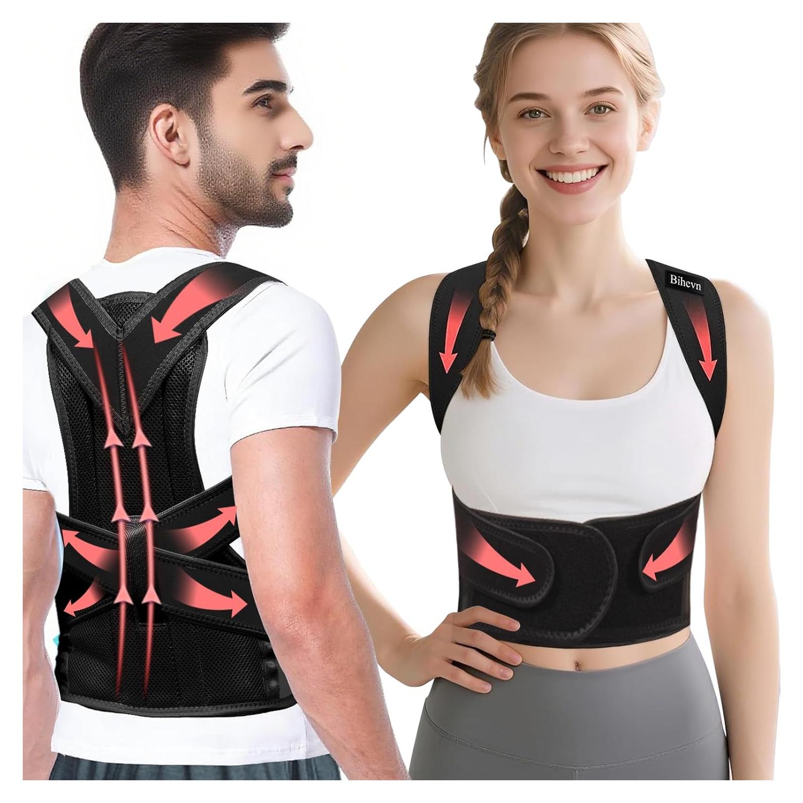 Corrector de Postura Bihevn Ajustable para Espalda S 66-82 cm
