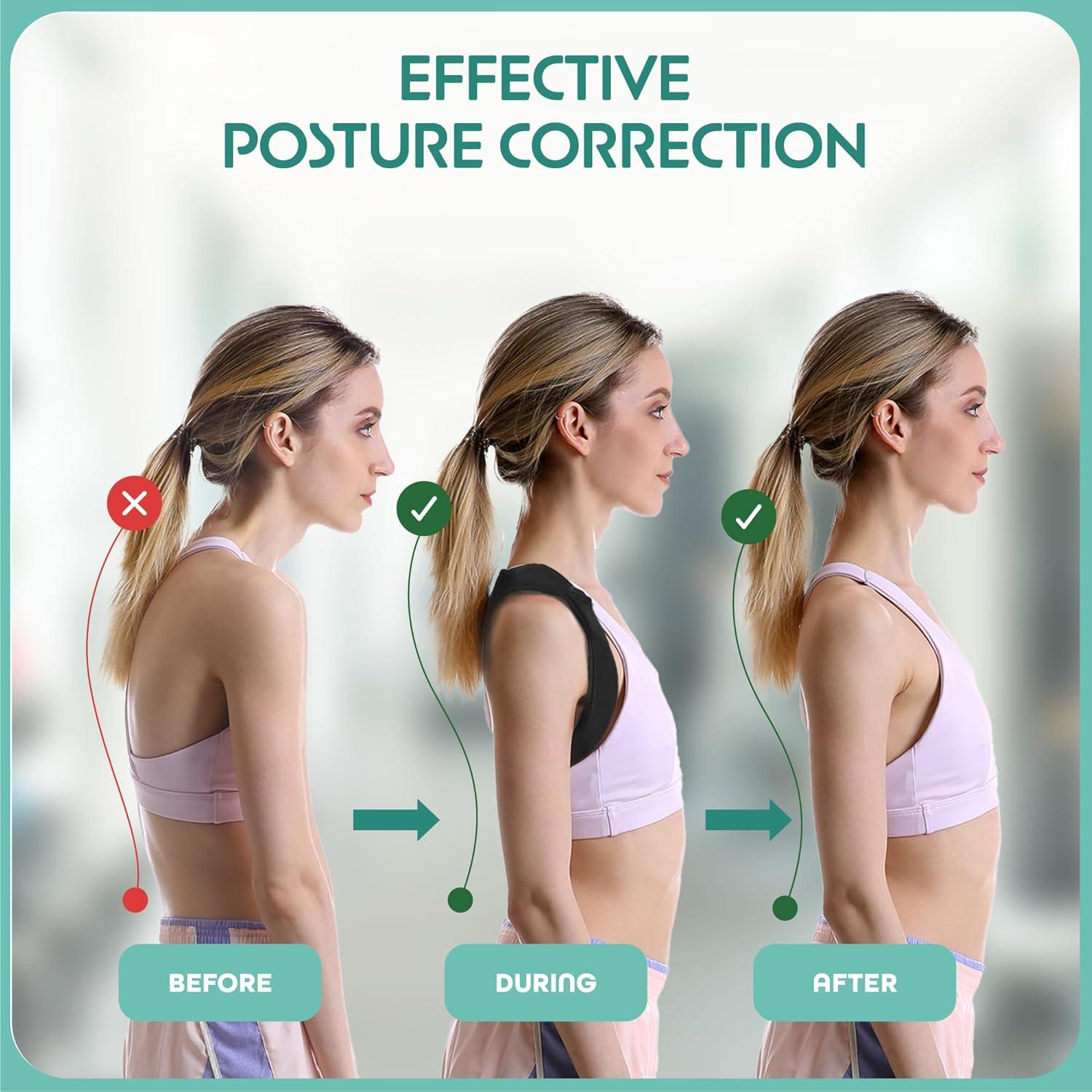 Corrector de Postura SOUVITA Unisex Ajustable - Faja de Espalda