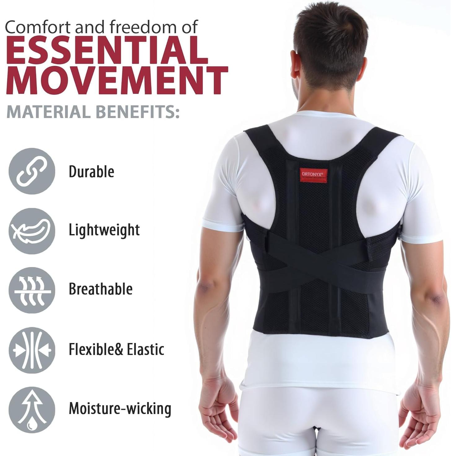 Faja Correctora de Postura ORTONYX Unisex Talla M Ajustable