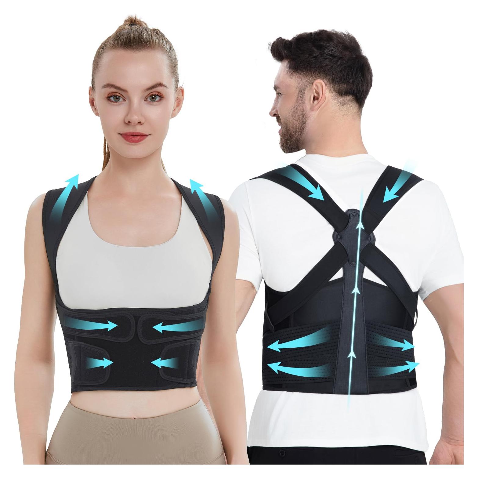 Corrector de Postura VOKOKOYA Faja Ajustable Mediano Alivio Dolor