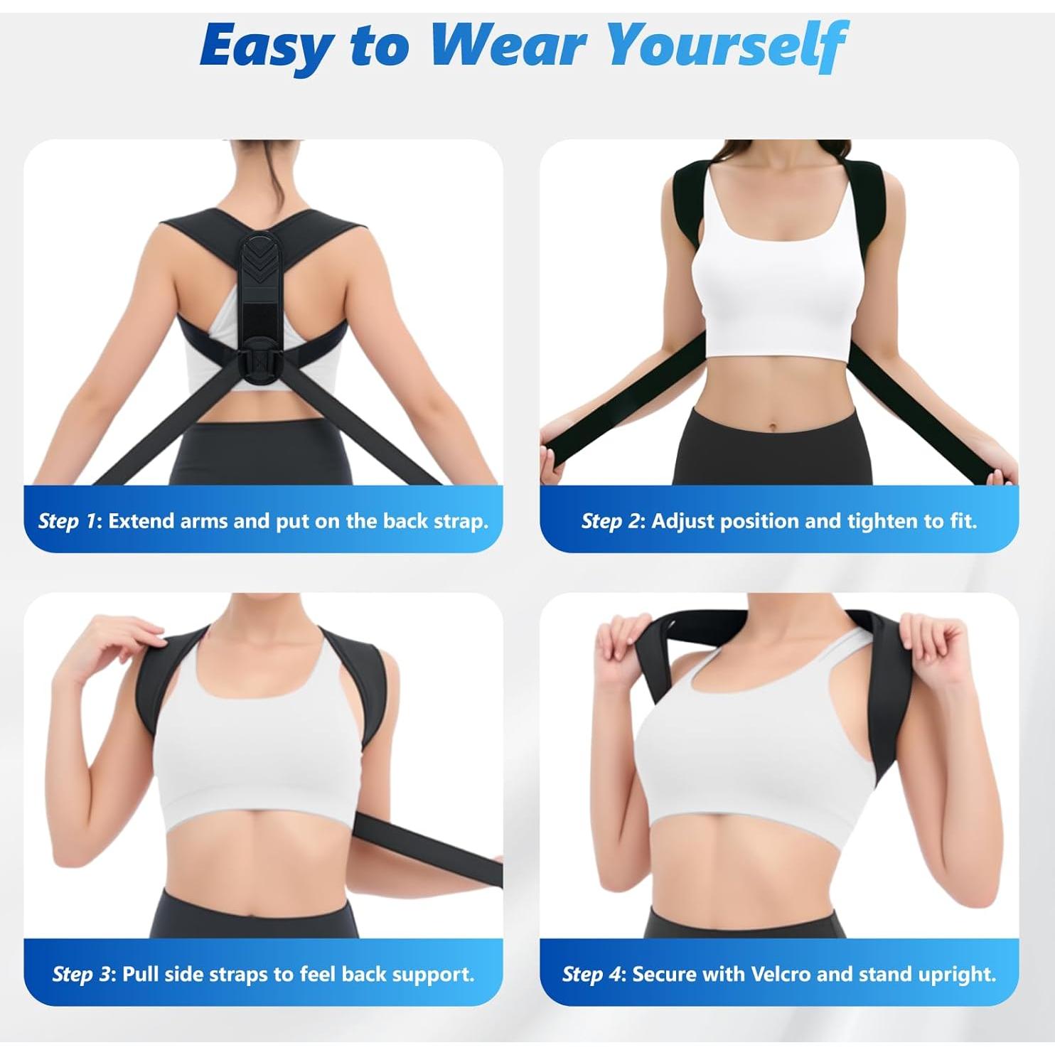 Corrector de Postura Ajustable OBIWEX007 para Hombres y Mujeres