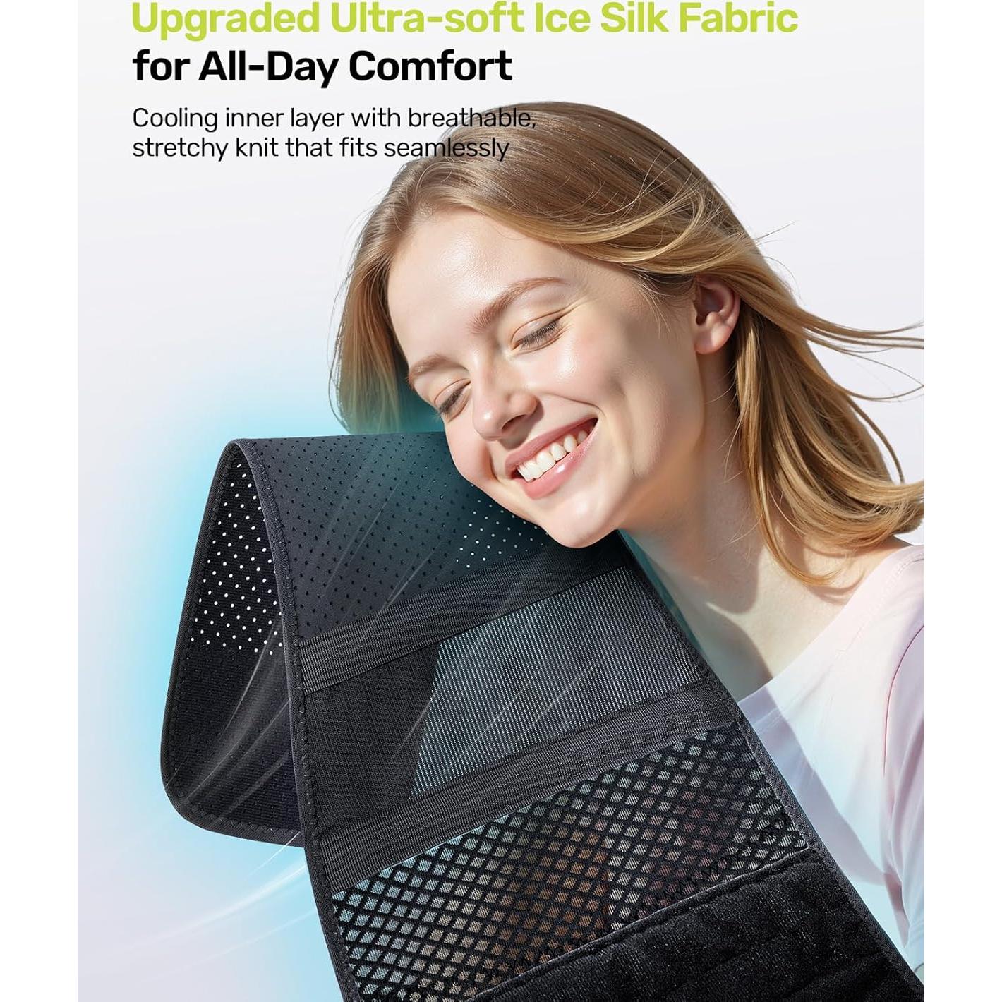 Thin Back Brace, 6X Metal Lower Back Support for Men Women, Lightweight Lumbar Support with 3D Pad, Breathable Support Belt for Herniated Disc, Sciatica Pain Relief, Gray Size M