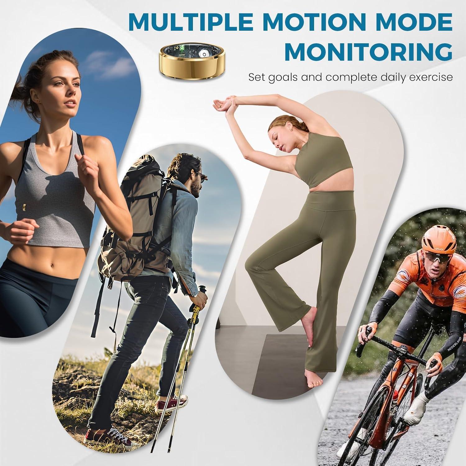 Anillo Inteligente VvituaC Talla 11 Dorado Monitoreo Salud