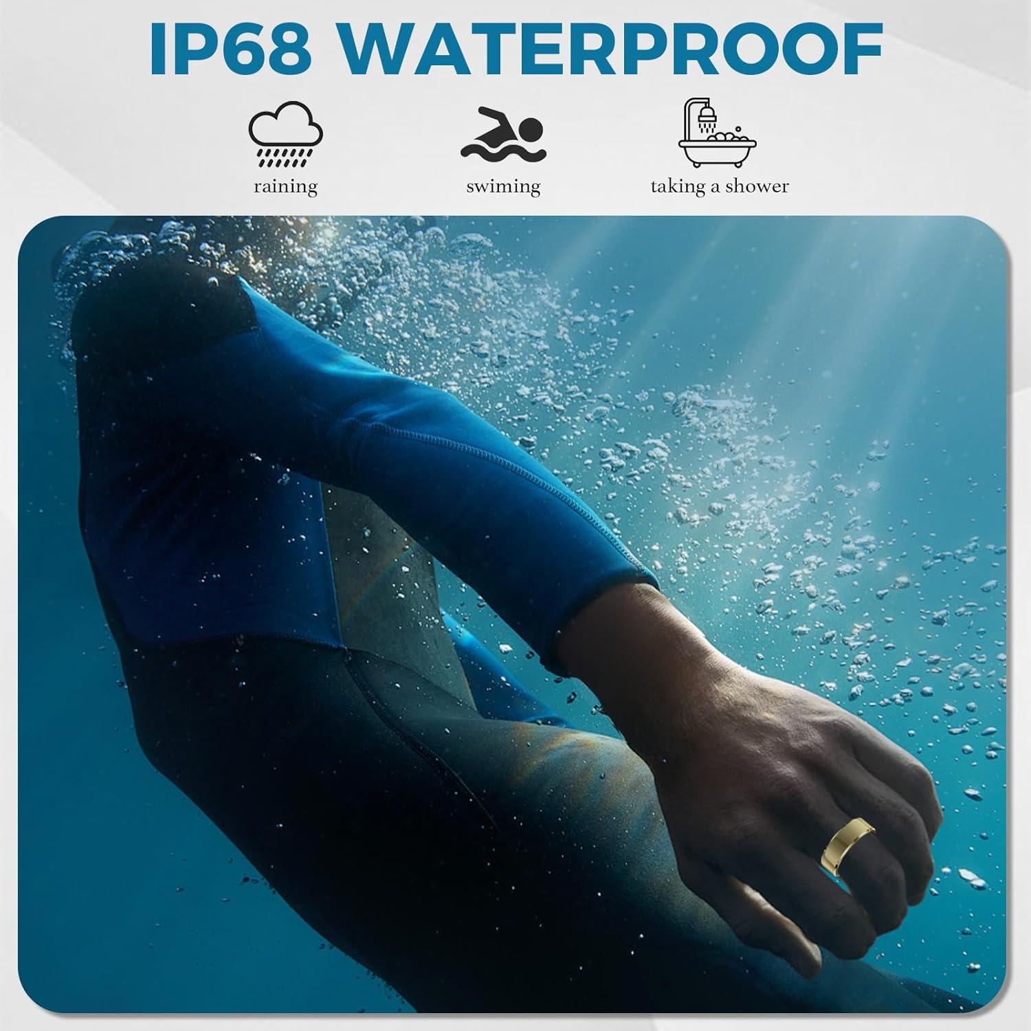 Anillo Inteligente VvituaC Talla 11 Dorado Monitoreo Salud