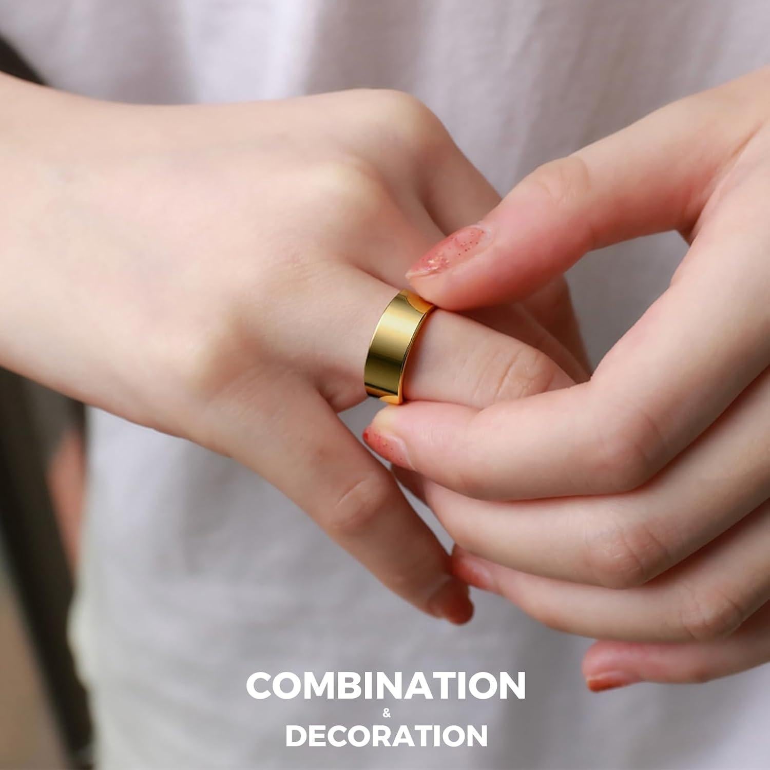 Anillo Inteligente VvituaC Talla 11 Dorado Monitoreo Salud