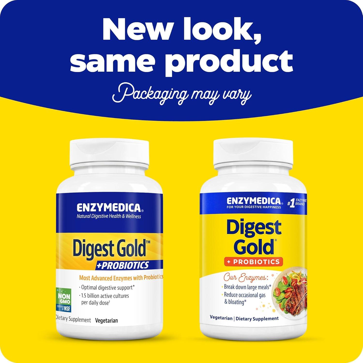 Enzymedica Digest Gold + Probioticos 180 cápsulas 2-en-1