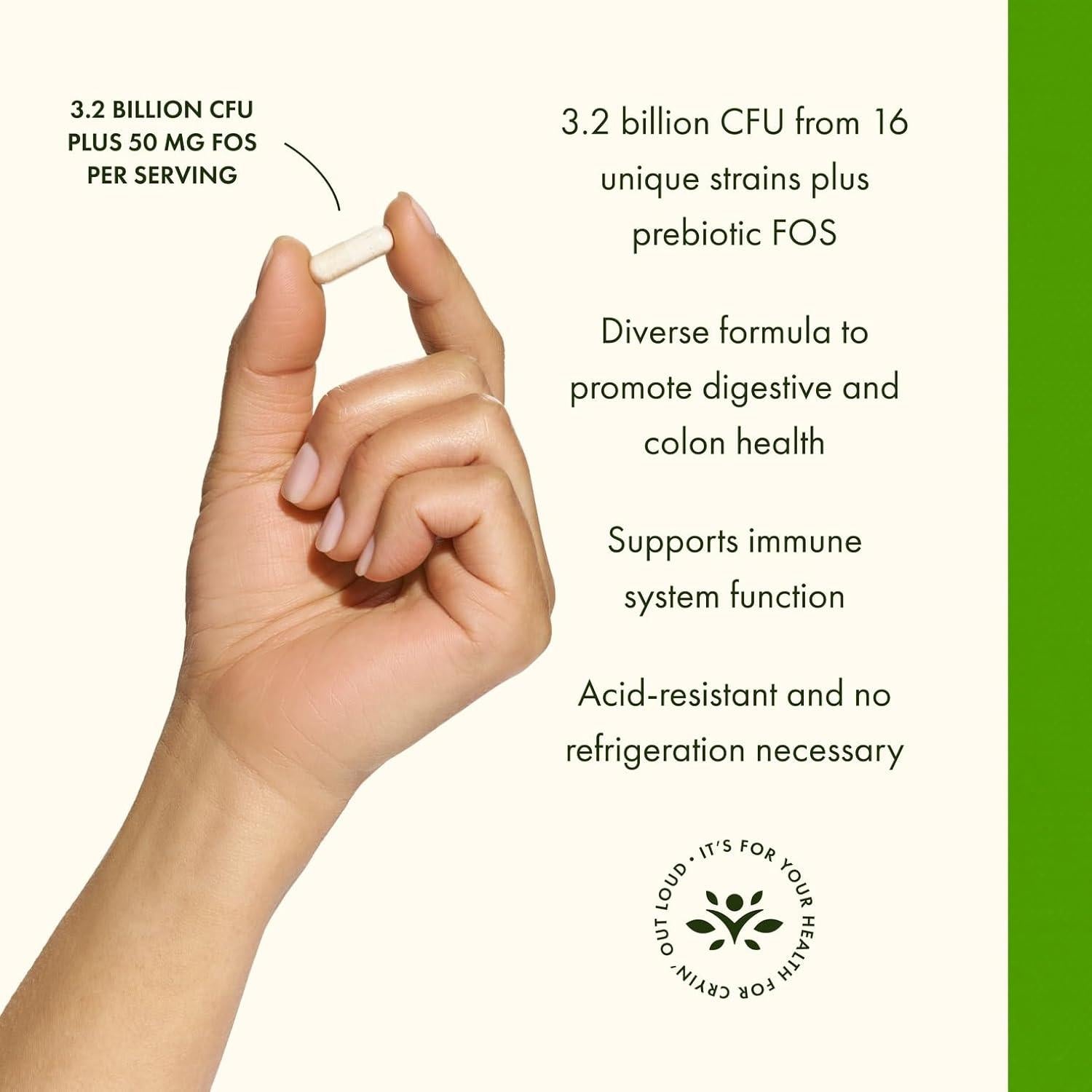 Probiotico Natural Swanson 16 Cepas 3.2 Mil Millones 60 Cápsulas