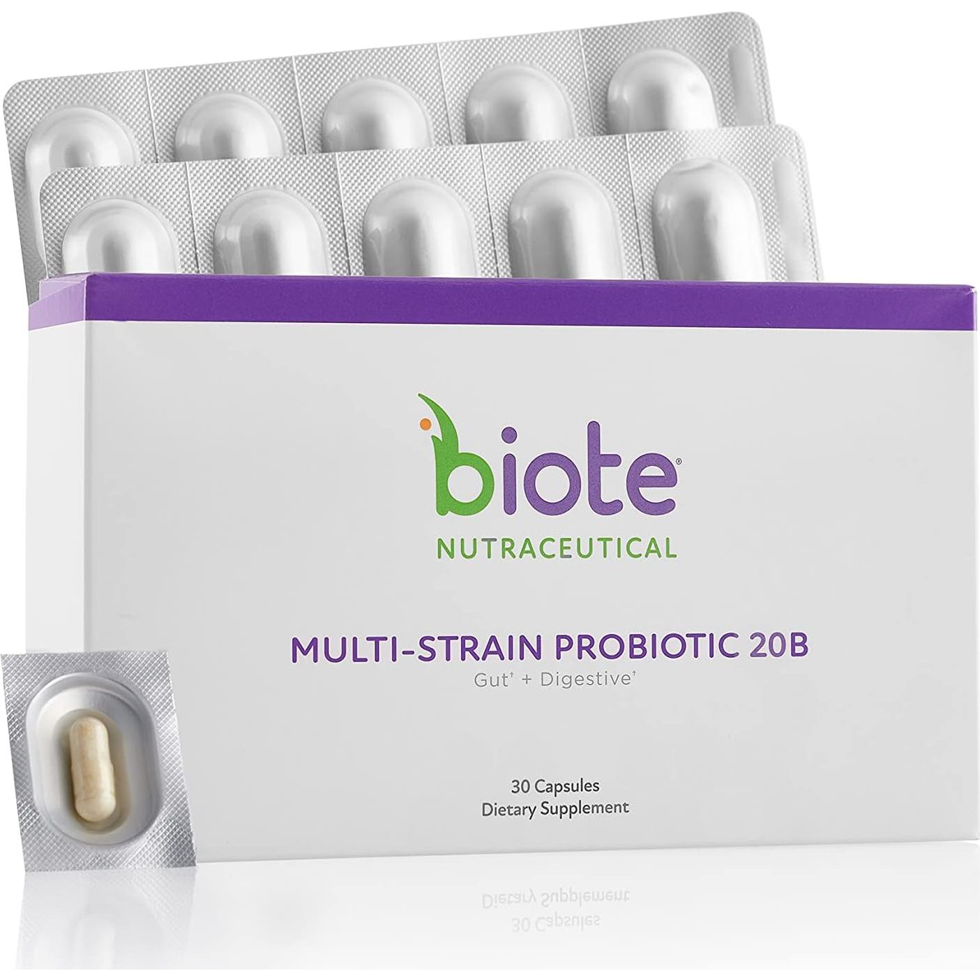 Probiótico Múltiples Cepas Biote Nutraceuticals 20B - 30 Cápsulas