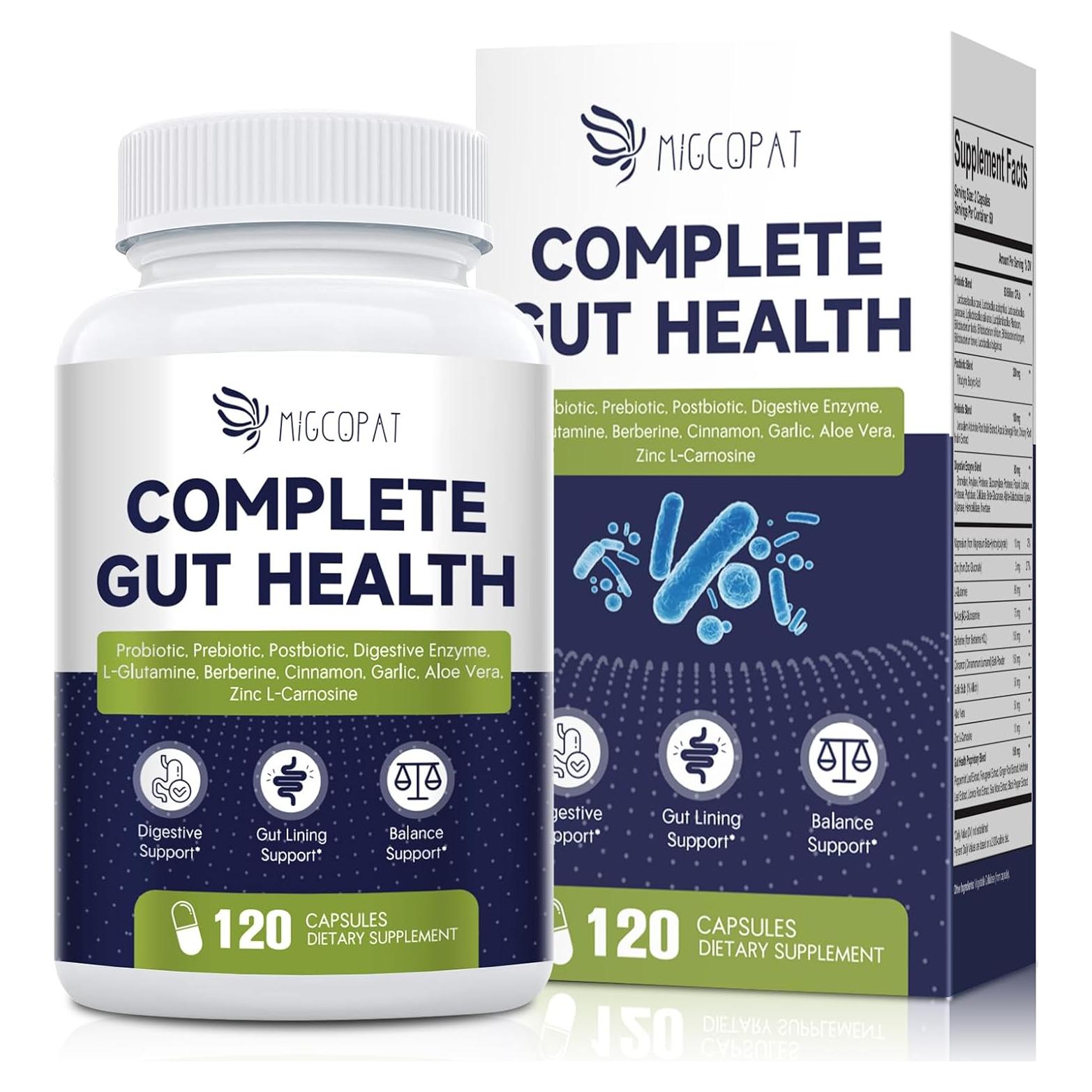 Suplemento Digestivo Probiotico Migcopat 120 Cápsulas 80 Mil Mrd CFU