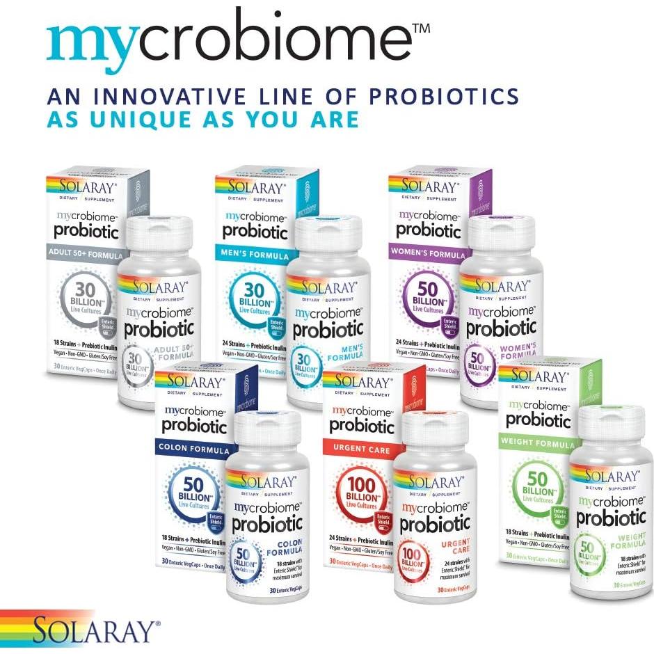 Probiotico Mycrobiome Solaray 100 Mil Millones CFU 30 VegCaps