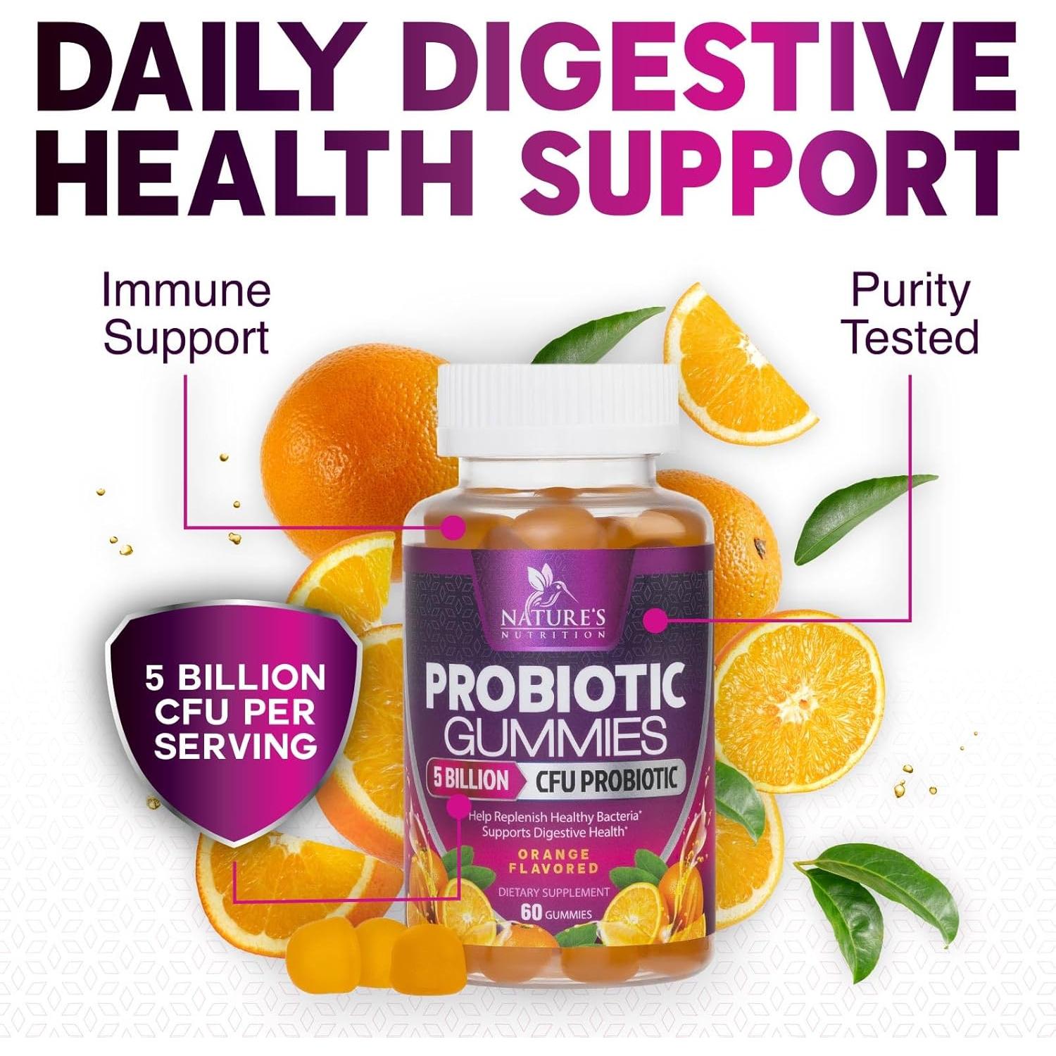 Gomitas Probioticas Naturaleza 120 Unidades 5 Mil Millones CFU