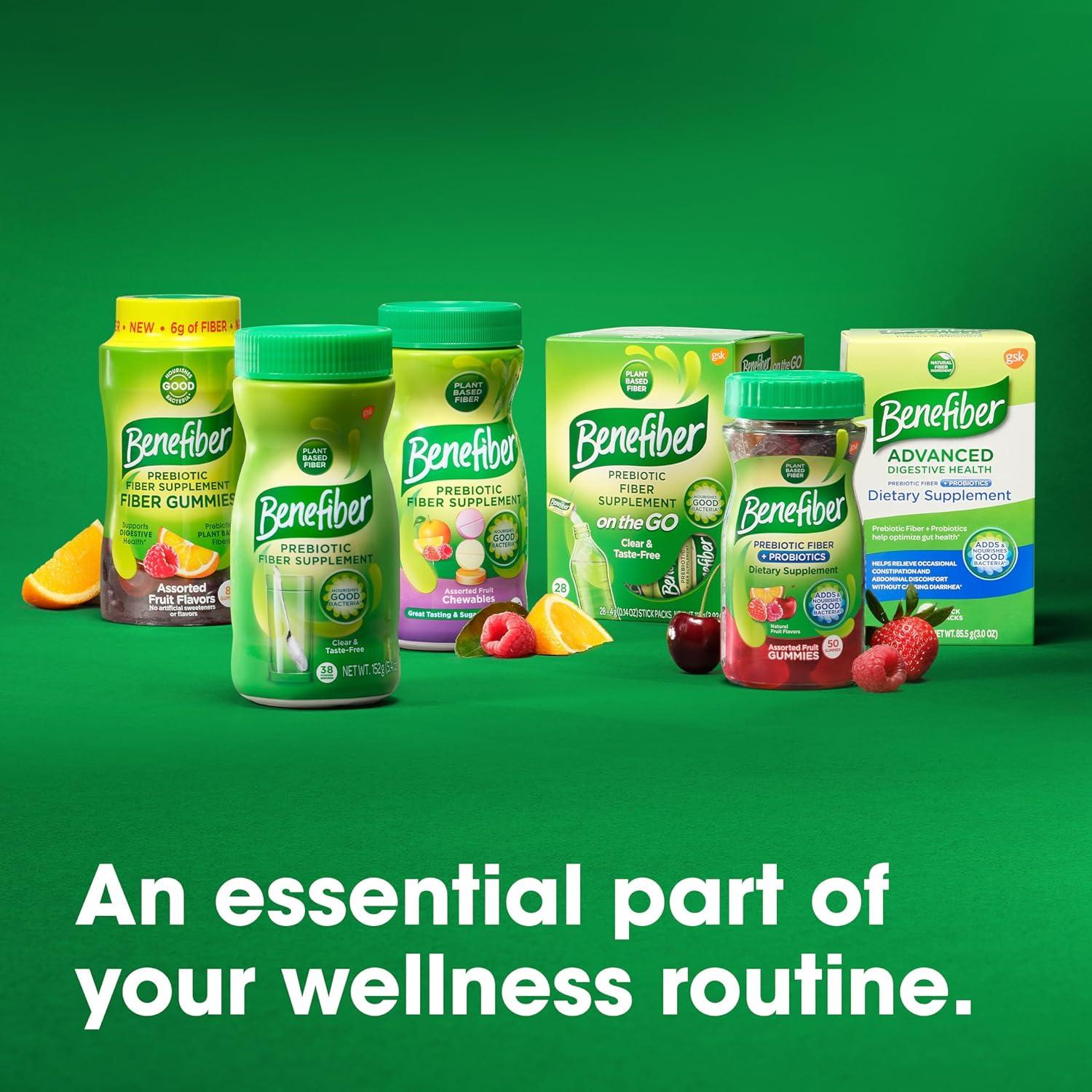 Tabletas Masticables Benefiber de Fibra Prebiótica - 100 Unidades