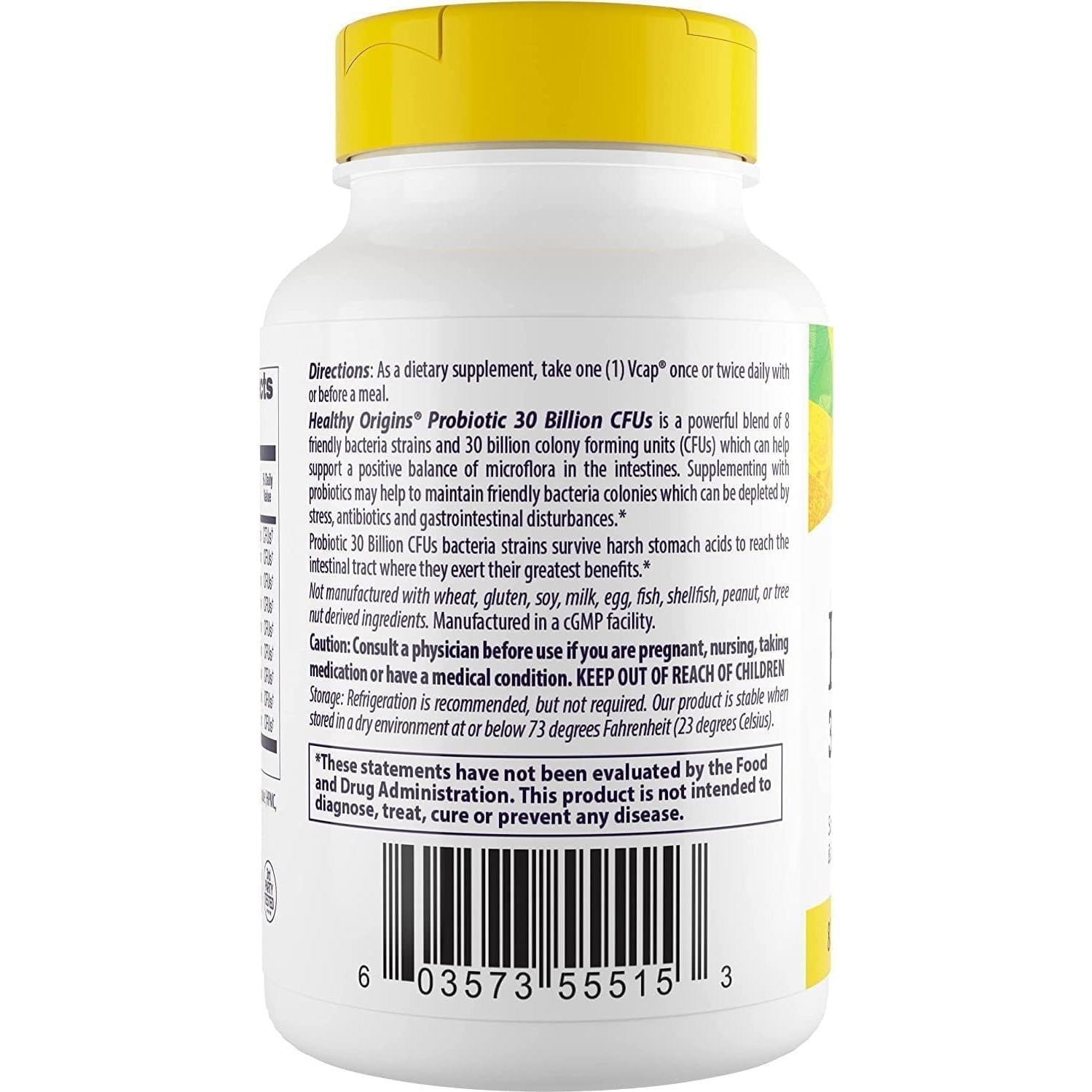 Probiotico Origenes Saludables 30 Mil Millones CFU 60 Cápsulas