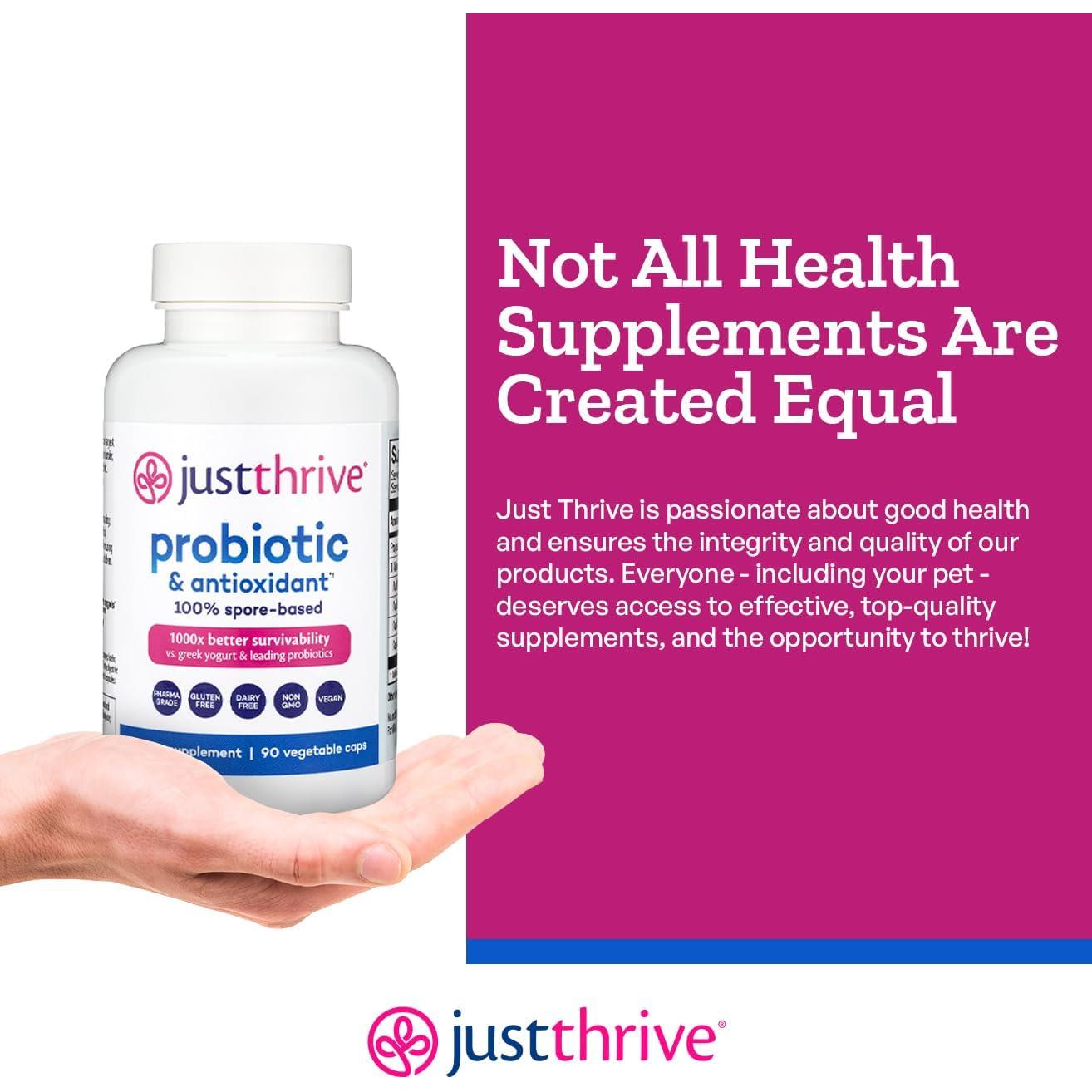 Suplemento Probiotico Just Thrive 90 Cápsulas - Antioxidante y Digestivo