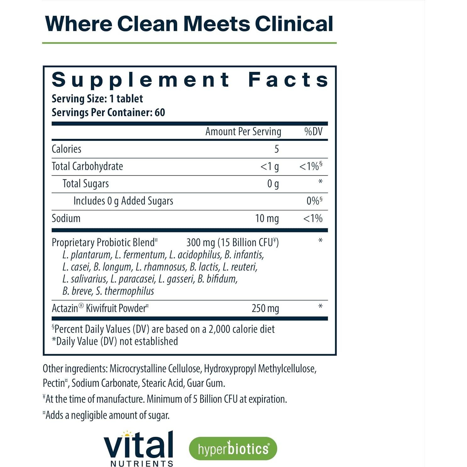 Probioticos Avanzados Hyperbiotics Pro-15 60 Tabletas Veganas