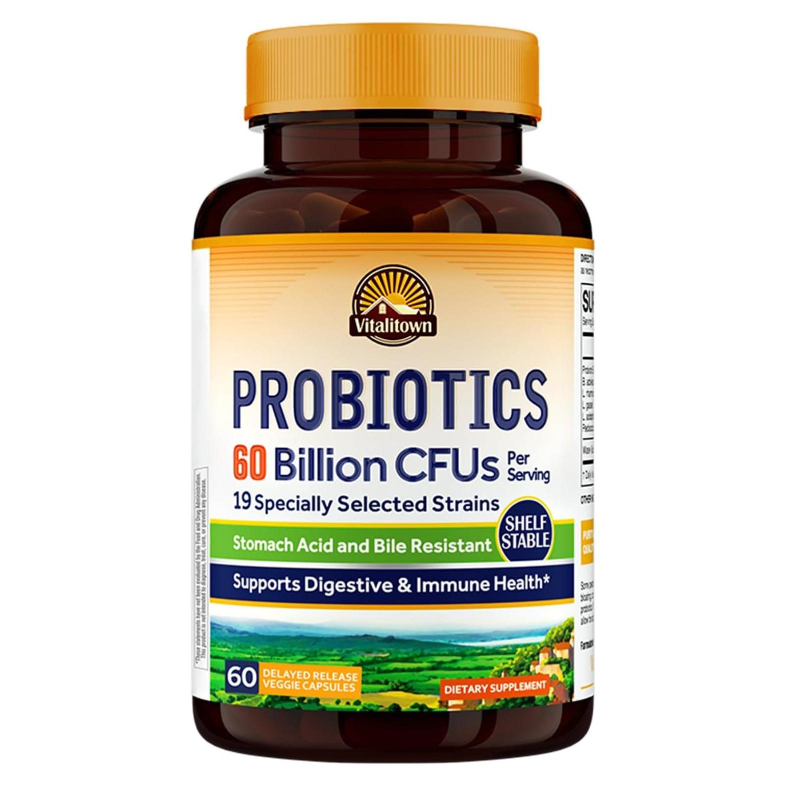 Vitalitown Probioticos + Prebioticos 60 Mil Millones 60 Capsulas