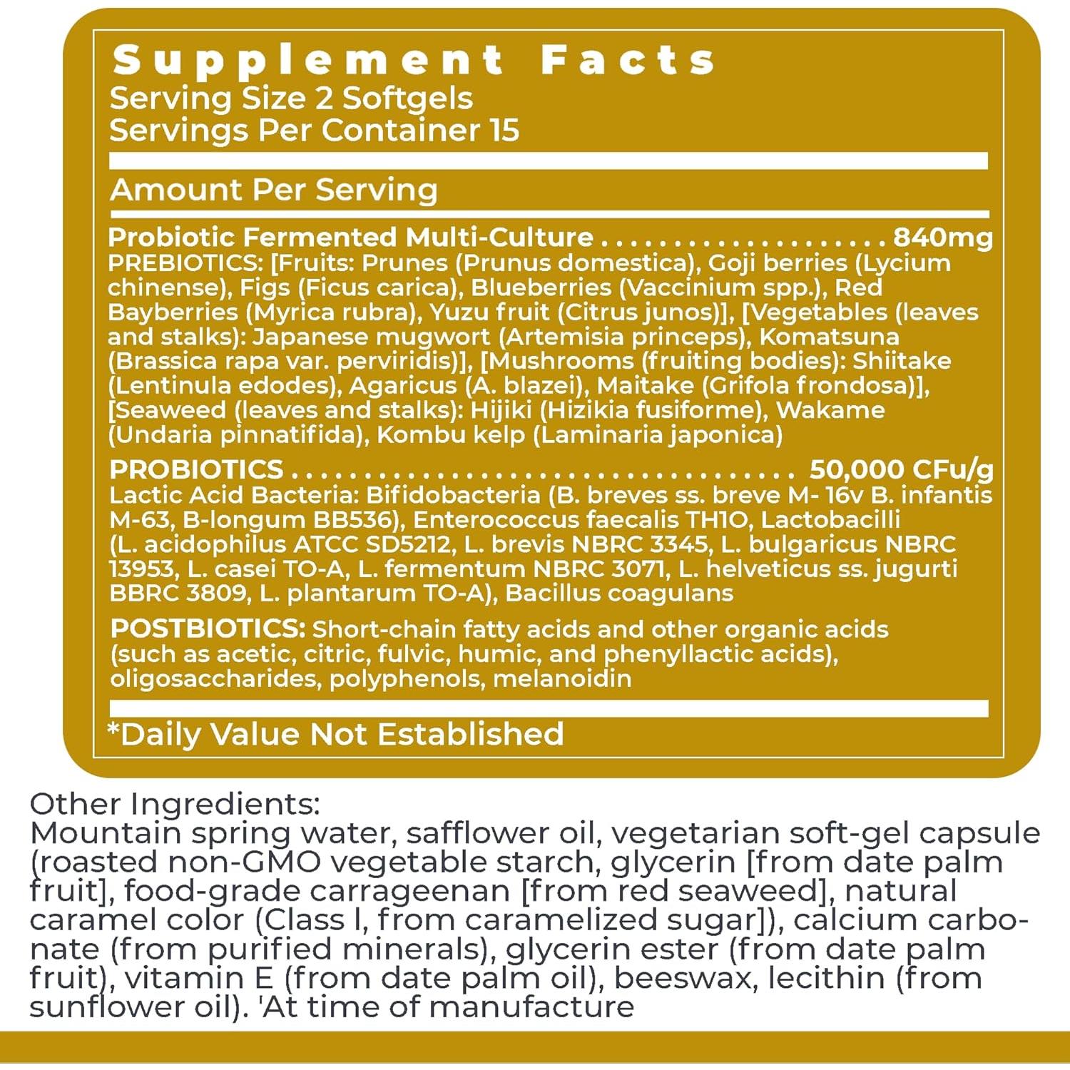 Premier Research Labs Premier Probiotic - Pre Pro Post Biotics for Women & Men, Quad Biotic, Quadbiotic, Prebiotics, Probiotics, Postbiotics & Phytobiotics - 60 Vegetarian Softgel Capsules