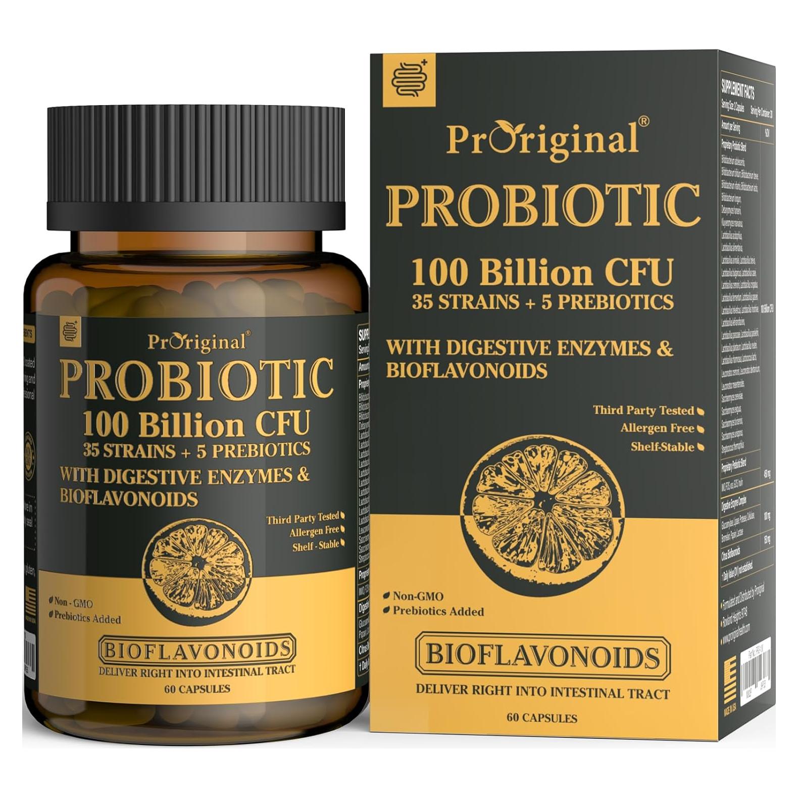 Probioticos Proriginal 60 Cápsulas 100 Mil Millones CFU