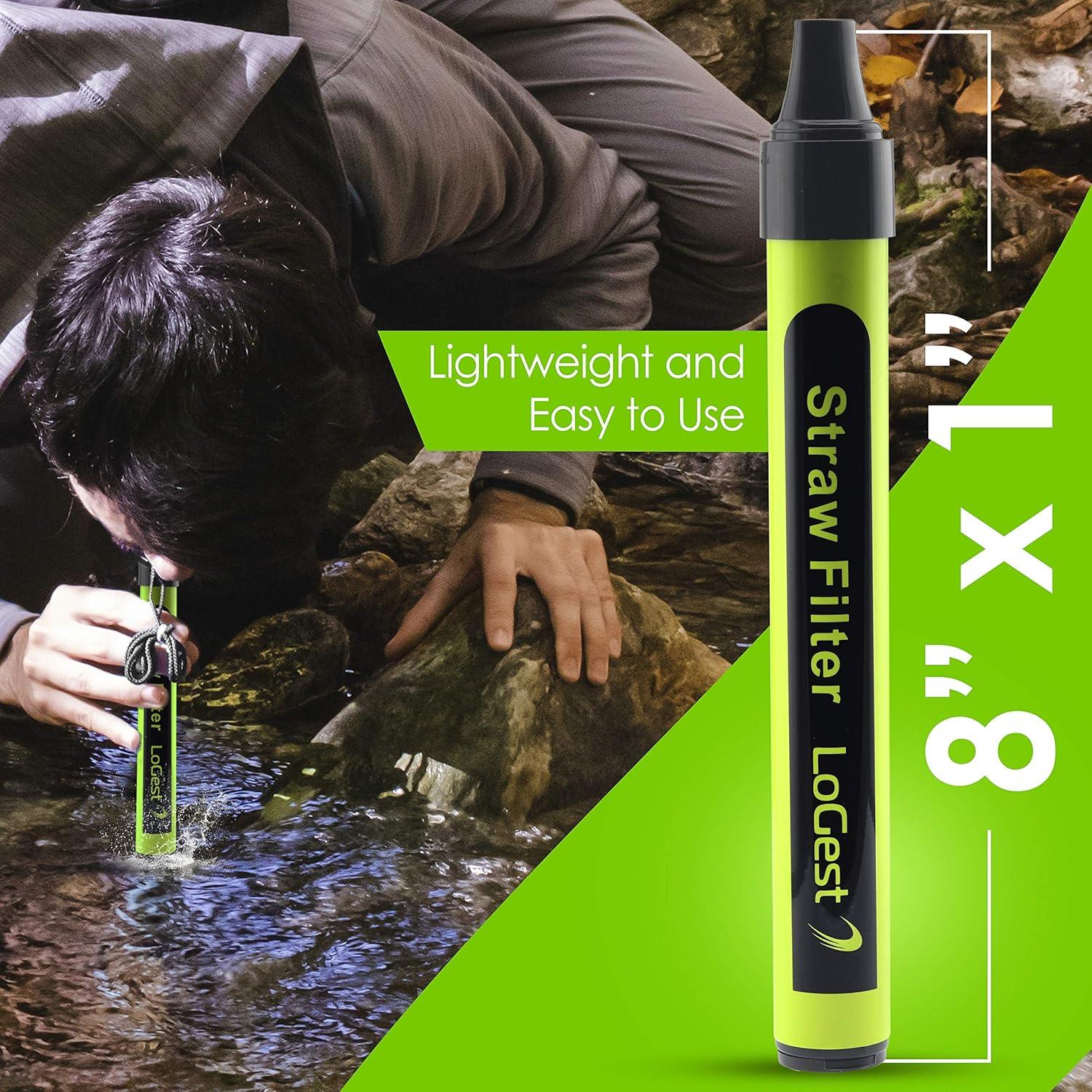 Popote de Filtro de Agua Logest - Portátil 600L - Emergencia