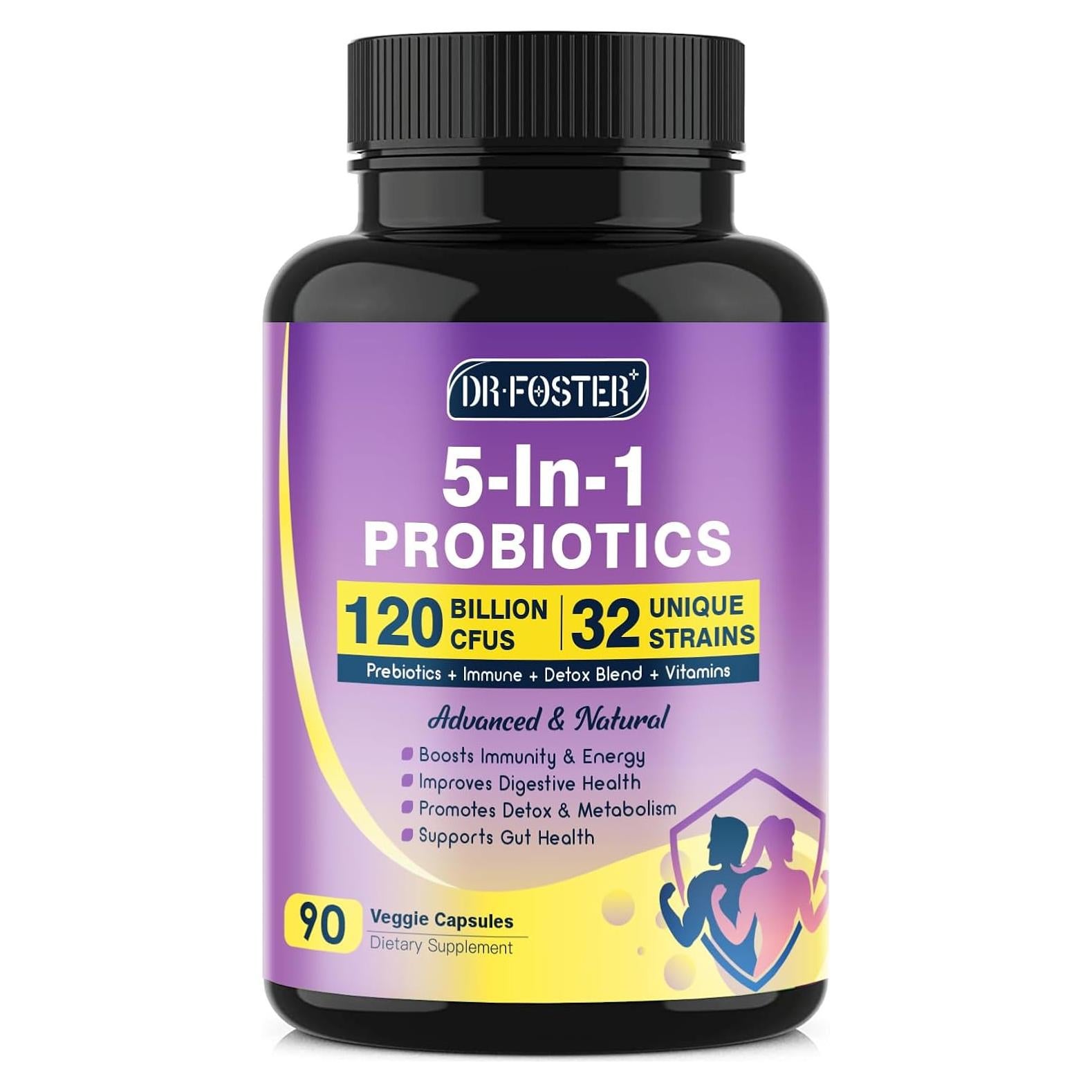 Probioticos DRFOSTER 120 Mil Millones CFUs 90 Cápsulas